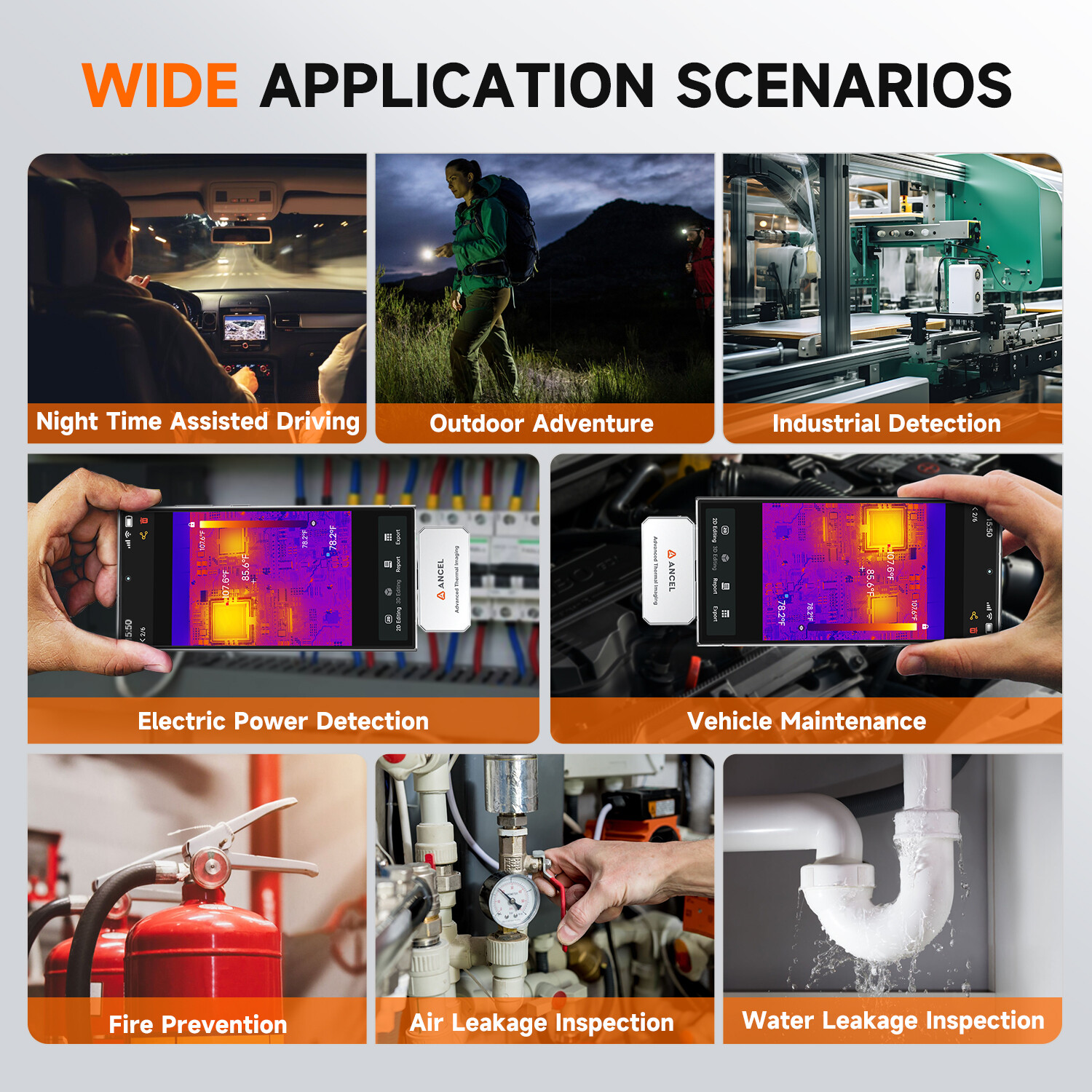 Thermal Camera for Android 256x192 IR High Resolution Optimized Temperature Accu