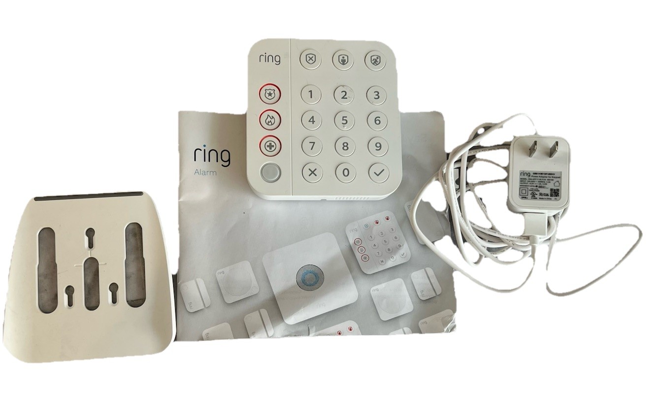 Ring Alarm Keypad (2nd Gen) Wireless Security Keypad w/ Power Adapter & Mount