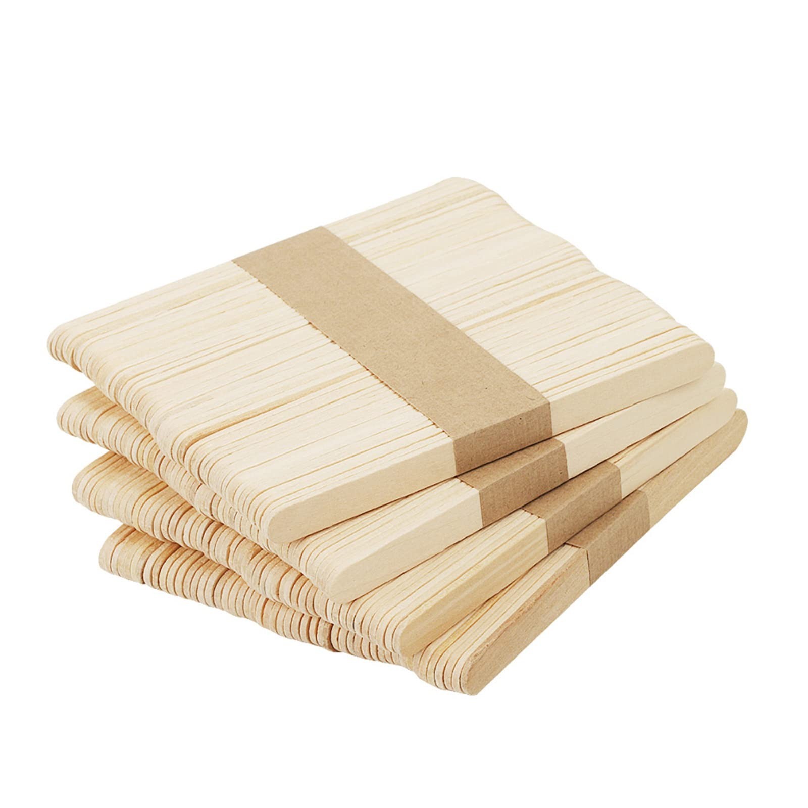Chuya Wood Craft Sticks Garden Label Wooden Popsicle Ice Cream Sticks for Han...