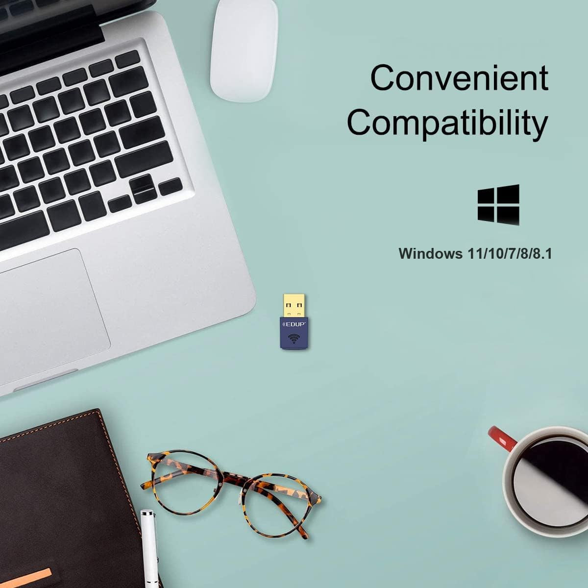 EDUP® USB Bluetooth Wifi Adapter for PC, Bluetooth 4.0 Adapter | Wireless Nano U