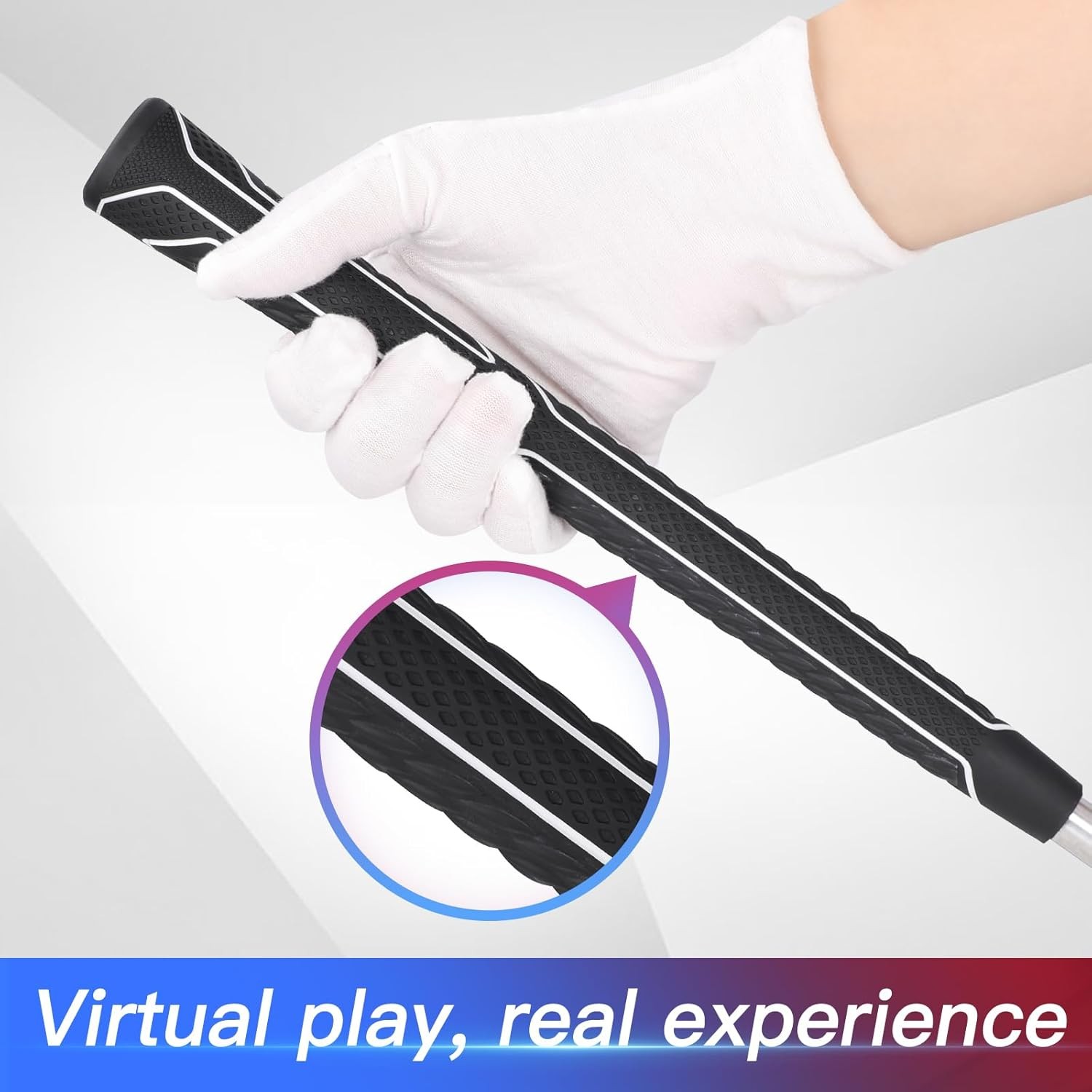 VR Weighted Golf Club Compatiable for Meta Quest 3/Quest 3S Controller Attachmen
