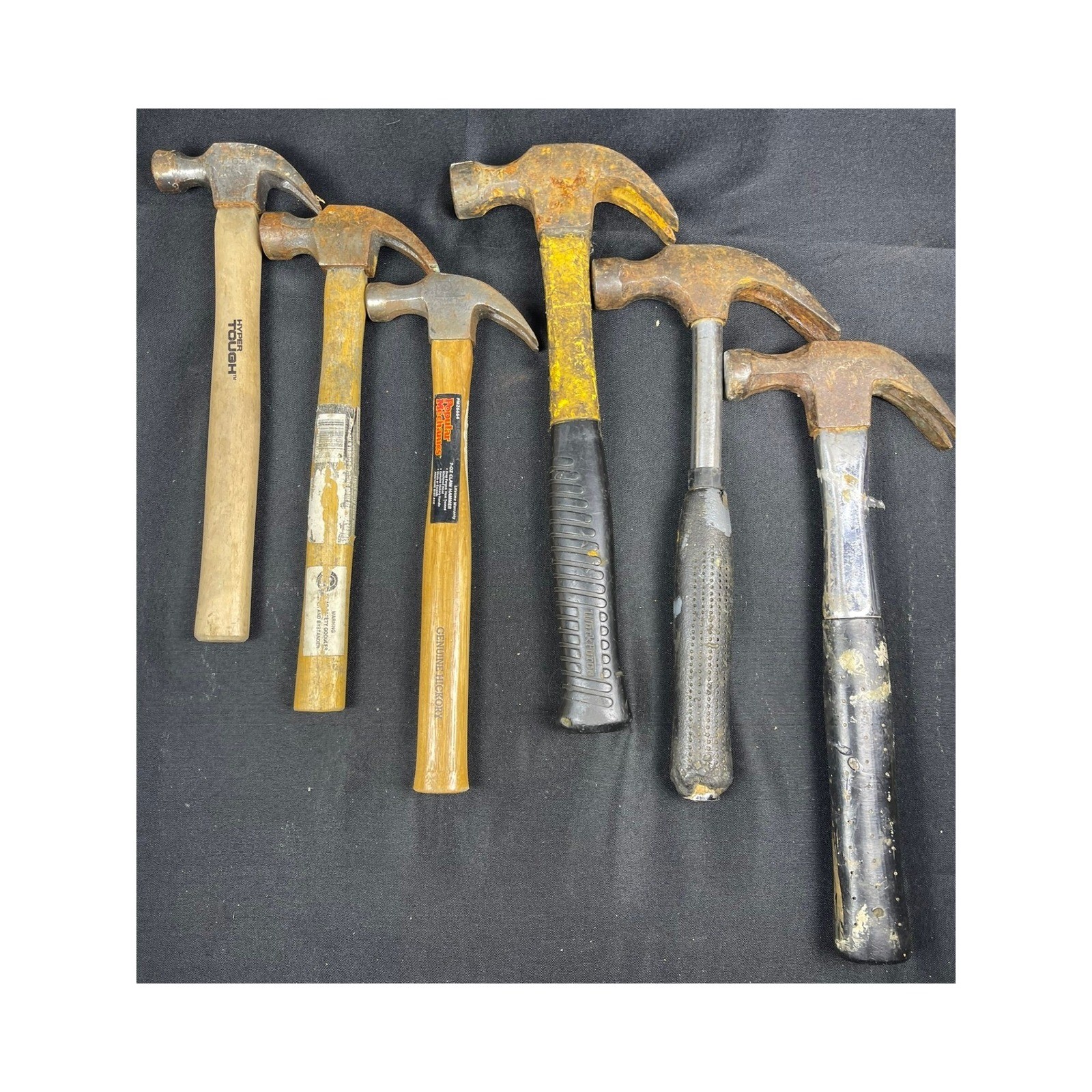 Mixed Lot of 6 Claw Hammers Popular Mechanics Hyper Tough WorkForce Wood Steel