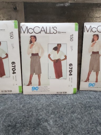4x McCalls 6704 VTG 80s Sewing Pattern Easy to Sew 90 Min Fashion Skirt OOP