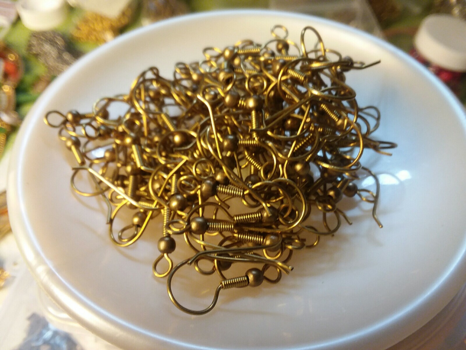 Jewelry Findings: 100PCS  Brass Fishhook Earrings  11-01-2020 NOS