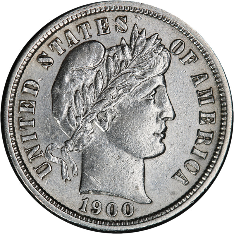 1900-S Barber Dime AU/BU Details Nice Eye Appeal Nice Strike