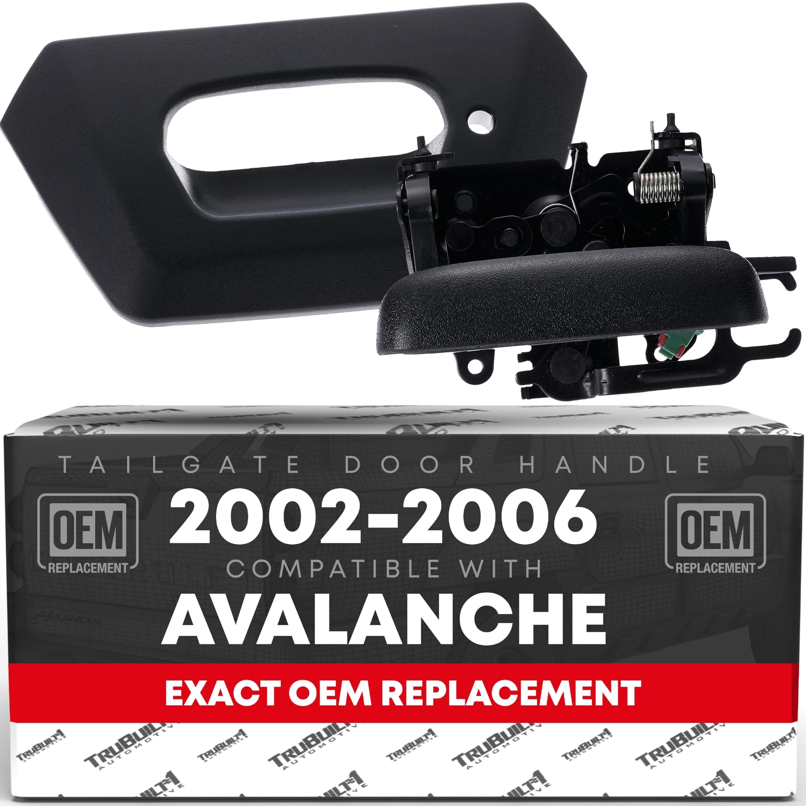 Tailgate Handle for Chevrolet Avalanche - Black Handle and Bezel