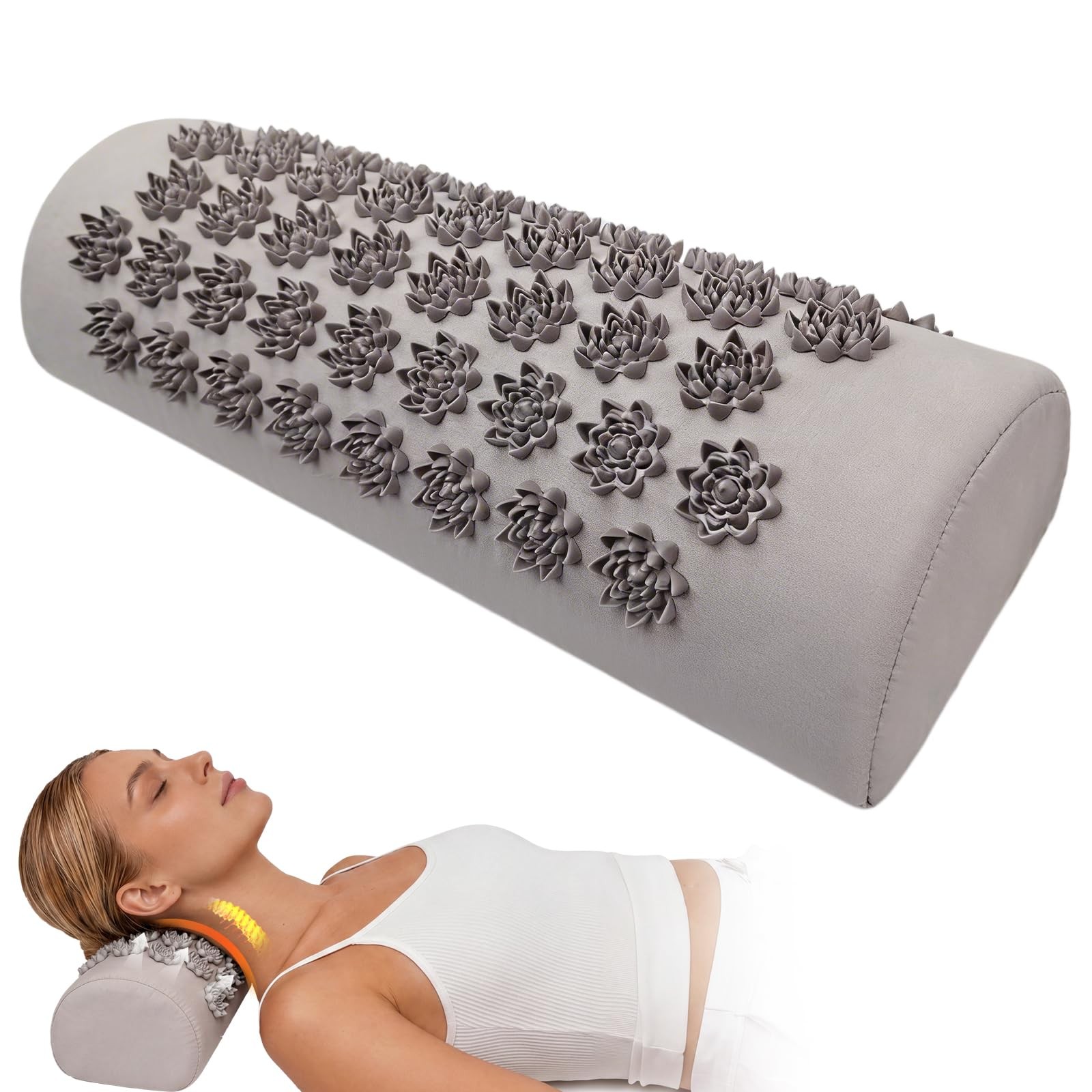 Acupressure Neck Pillow, Ergonomic Neck Support Pillow with Raised Pressure P...