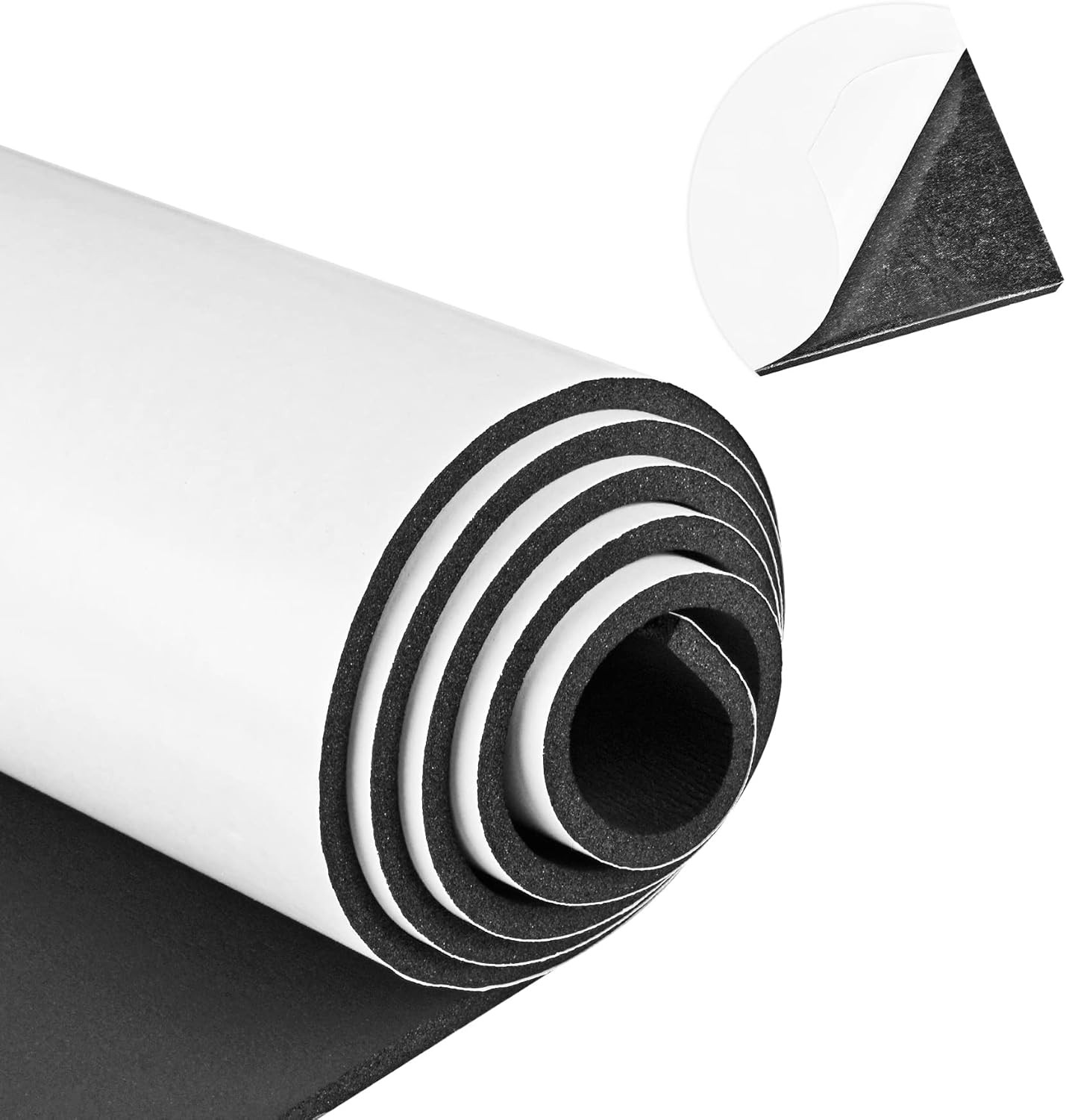 Neoprene Sponge Rubber Foam Sheets with 12 in x 60 x 1/4 in, Black