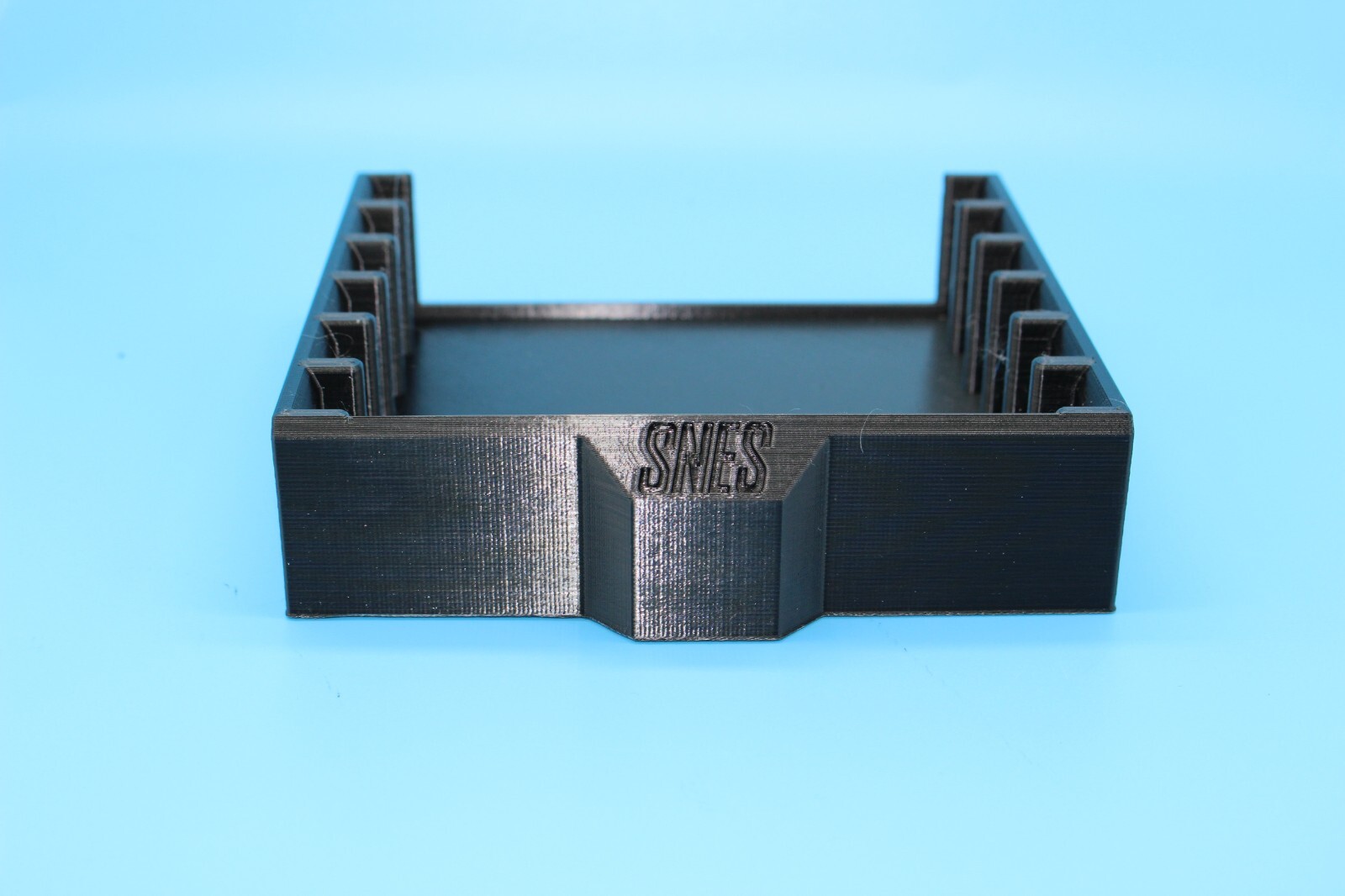 Black SNES Game Cartridge Holder Super Nintendo Display Tray