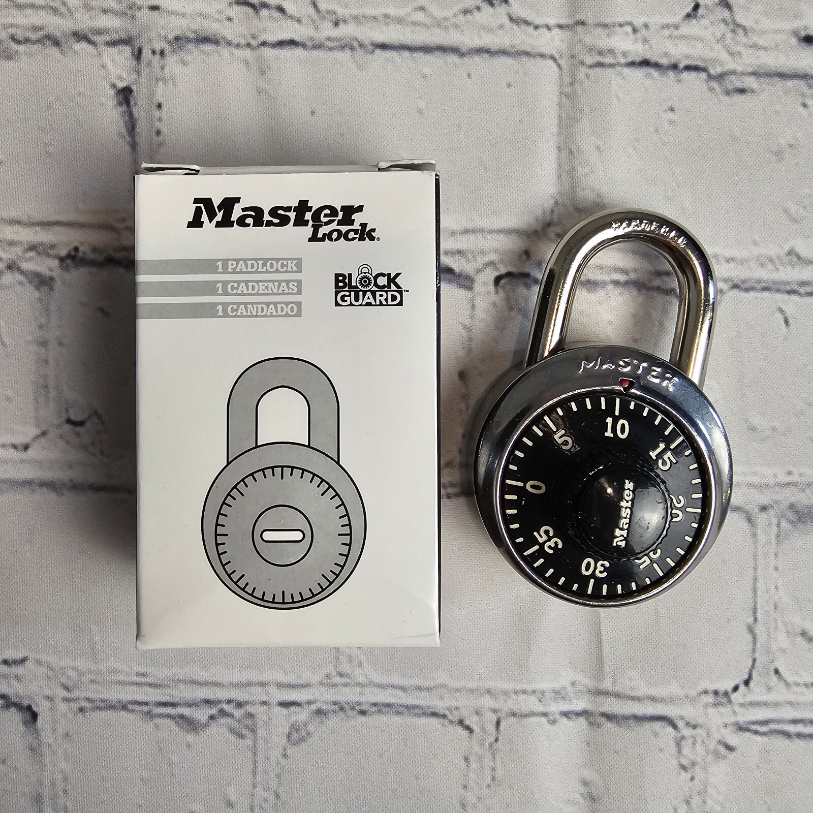 Master Lock 1525 Lock Stainless Steel Combination Padlock Locker School