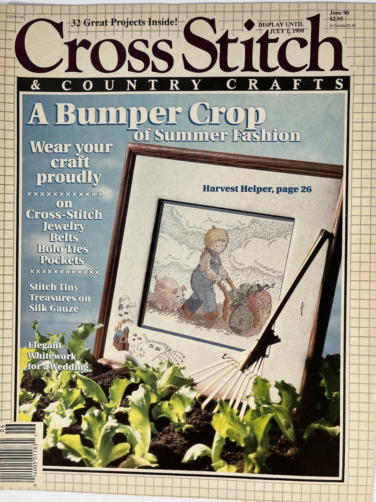 Better Homes and Gardens Cross Stitch Magazine Patterns Craft Needlework Jun 90