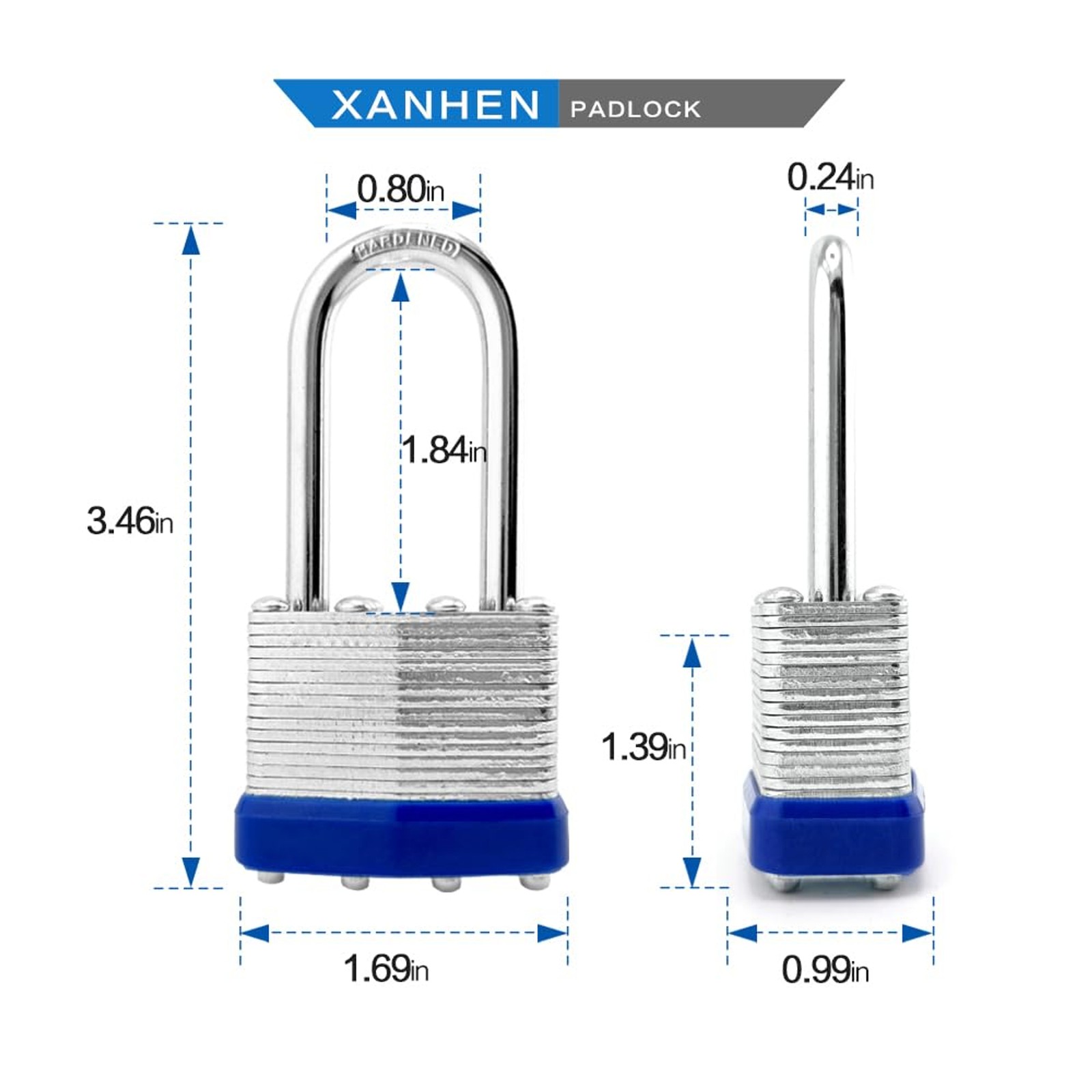 Lock Outdoor Padlocks, Key Lock, Padlocks with Same Key - Laminated Steel Keyed