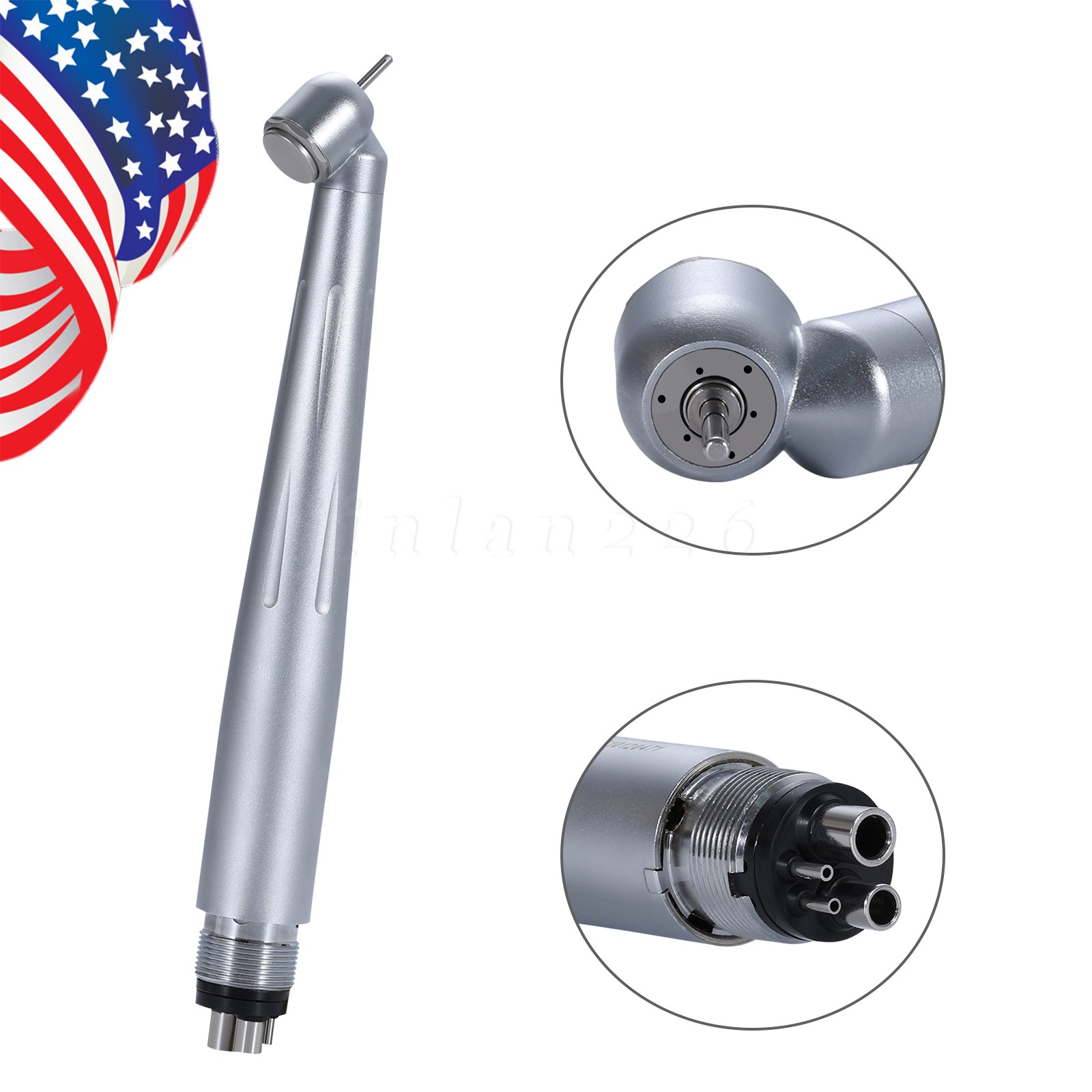 Dental Handpiece High Speed Push Button STANDARD 45° HEAD 4-Hole