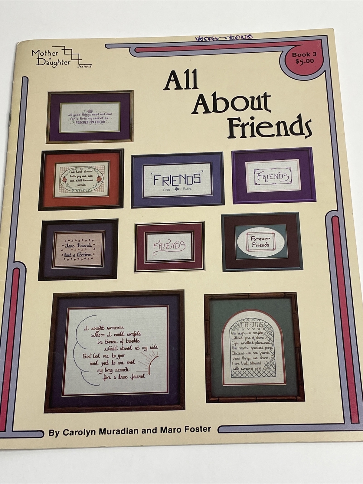 Mother & Daughter All About Friends Cross Stitch Pattern Book 3