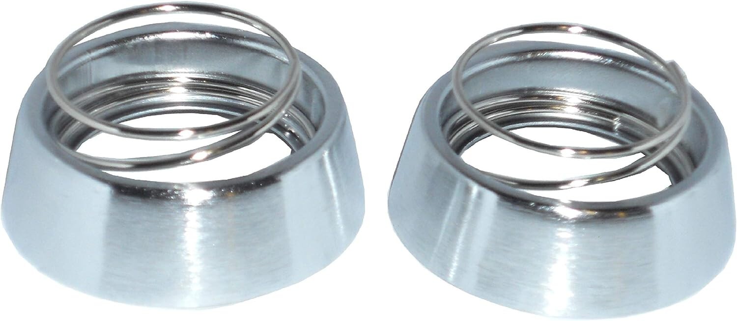 Em-D-Kay Satin Chrome Cylinder Collar with Spring for Iron Gate Locks