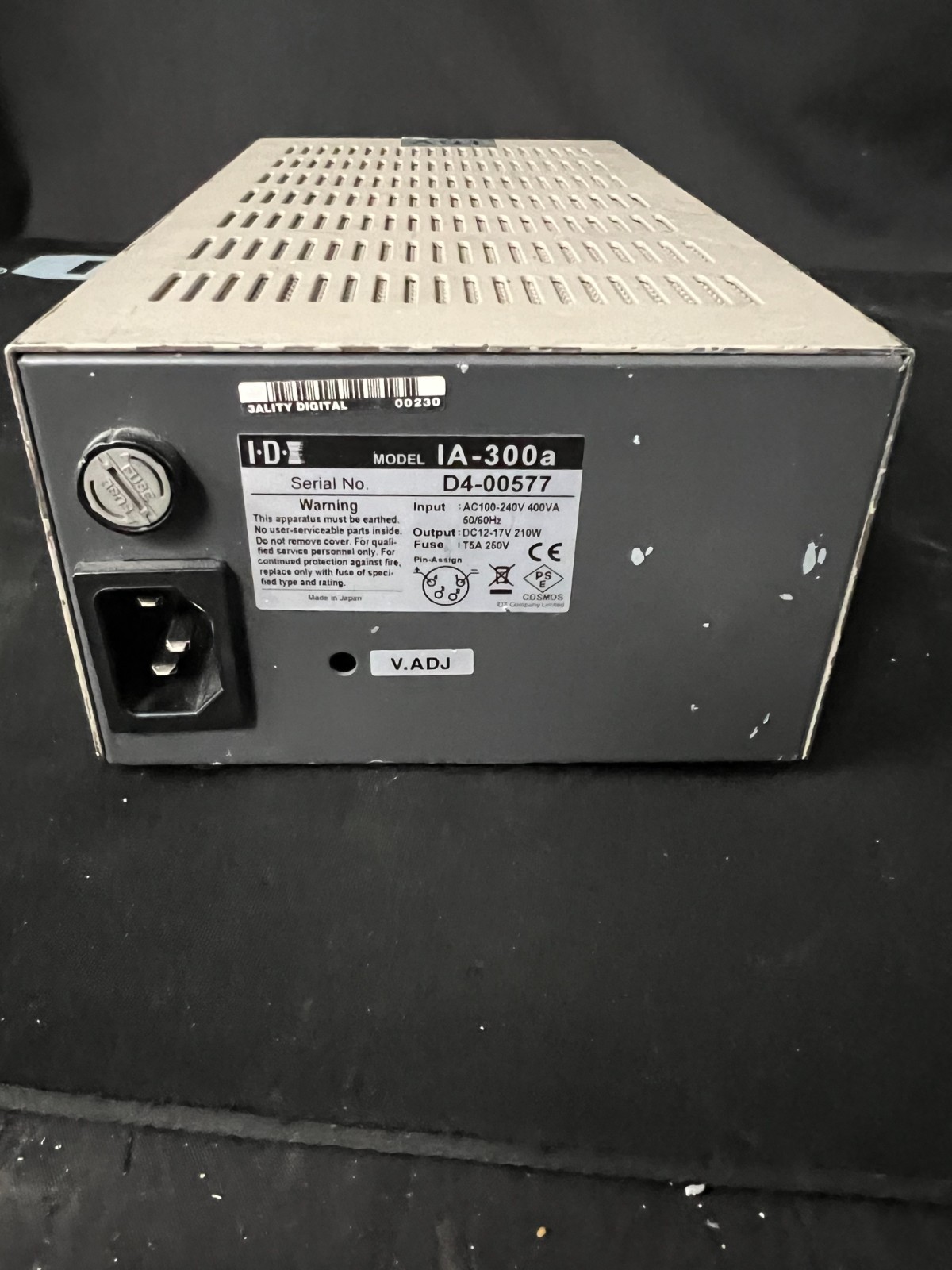 IDX System Technology IA-300a Triple-Channel Camera Power Supply CG01PG5