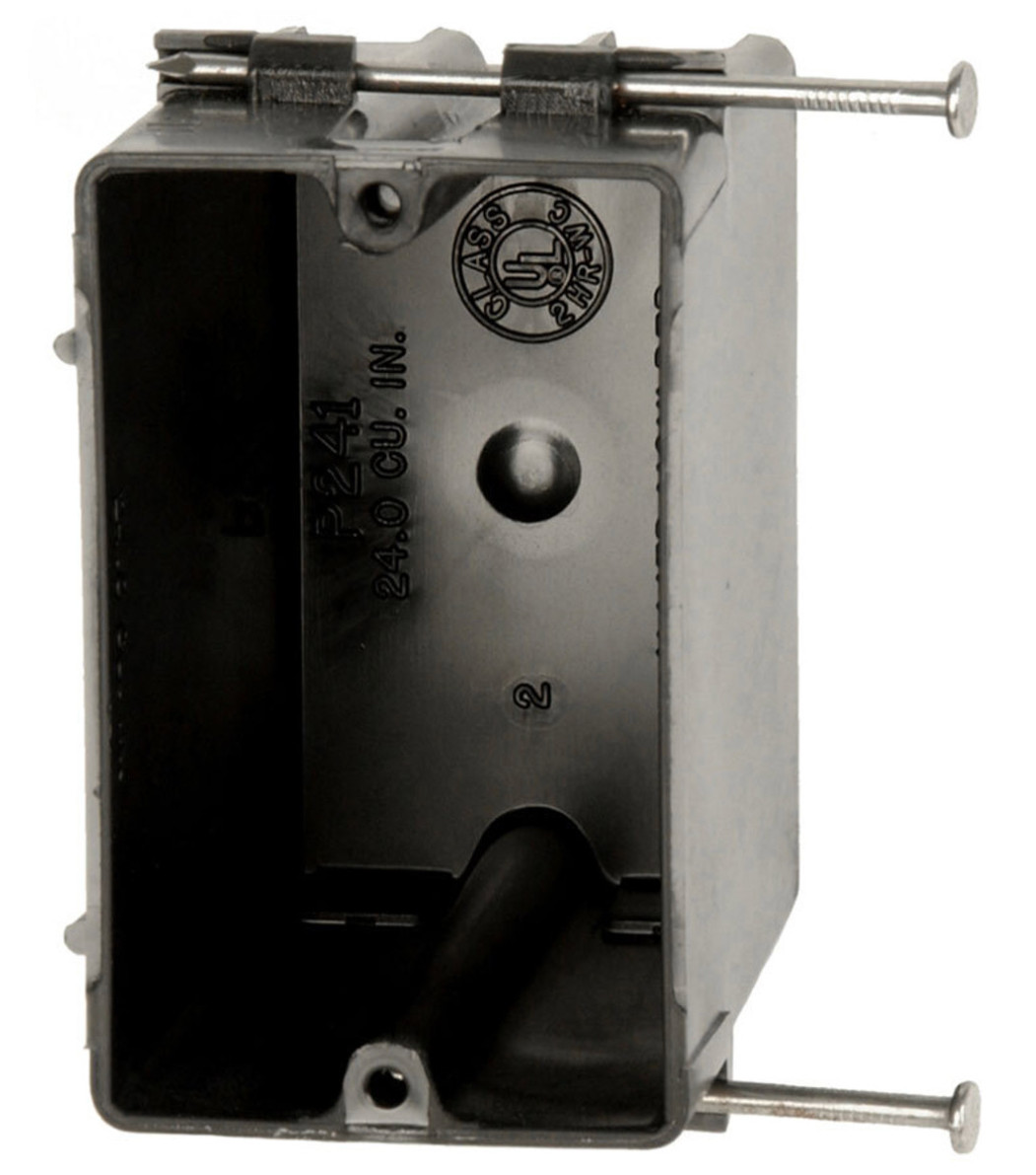 6-Pack PVC Allied Moulded Electrical Switch and Outlet Box 1Gang 24Cu.In, Black