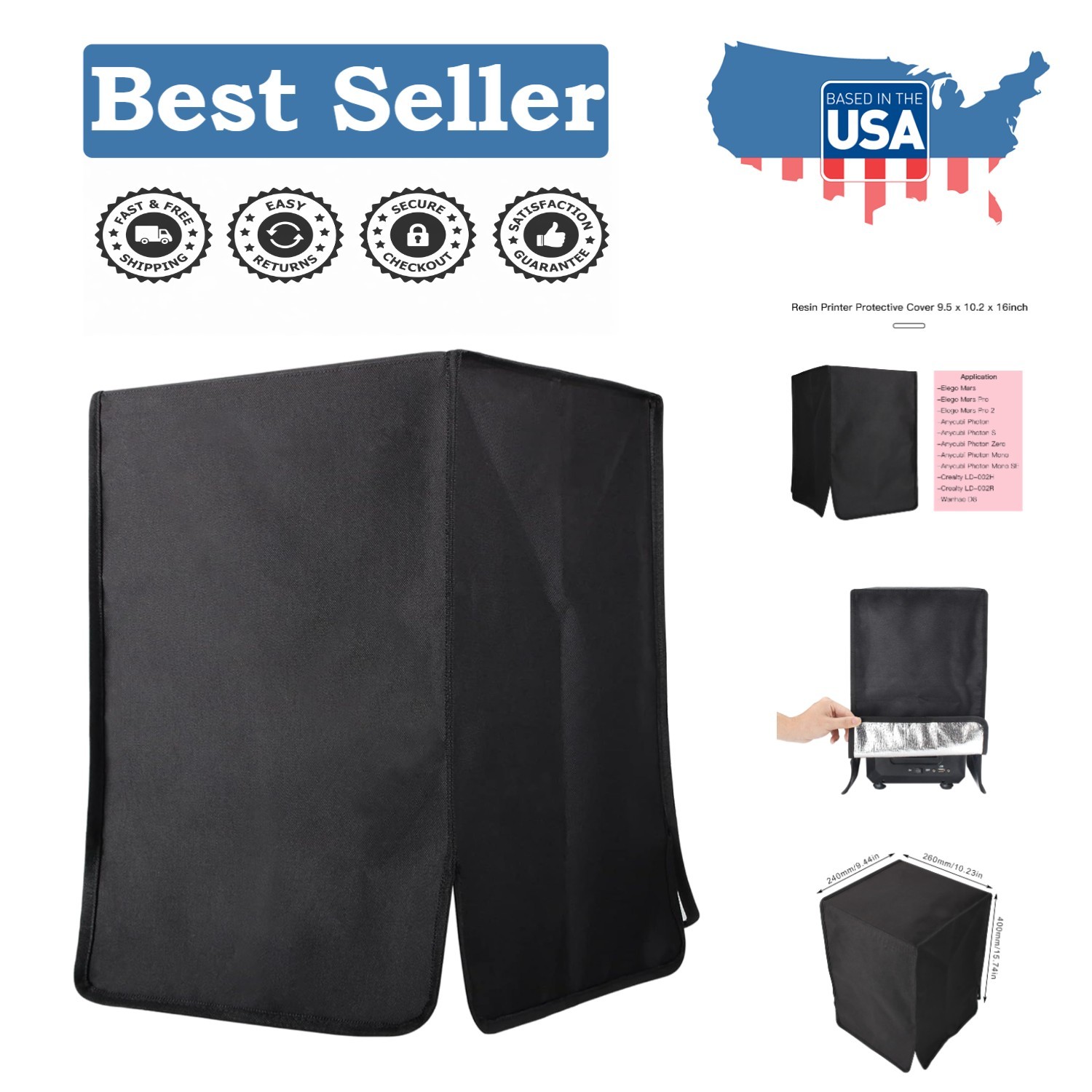 Blackout Cover for 3D Printers - Safeguard Against UV Rays and Moisture