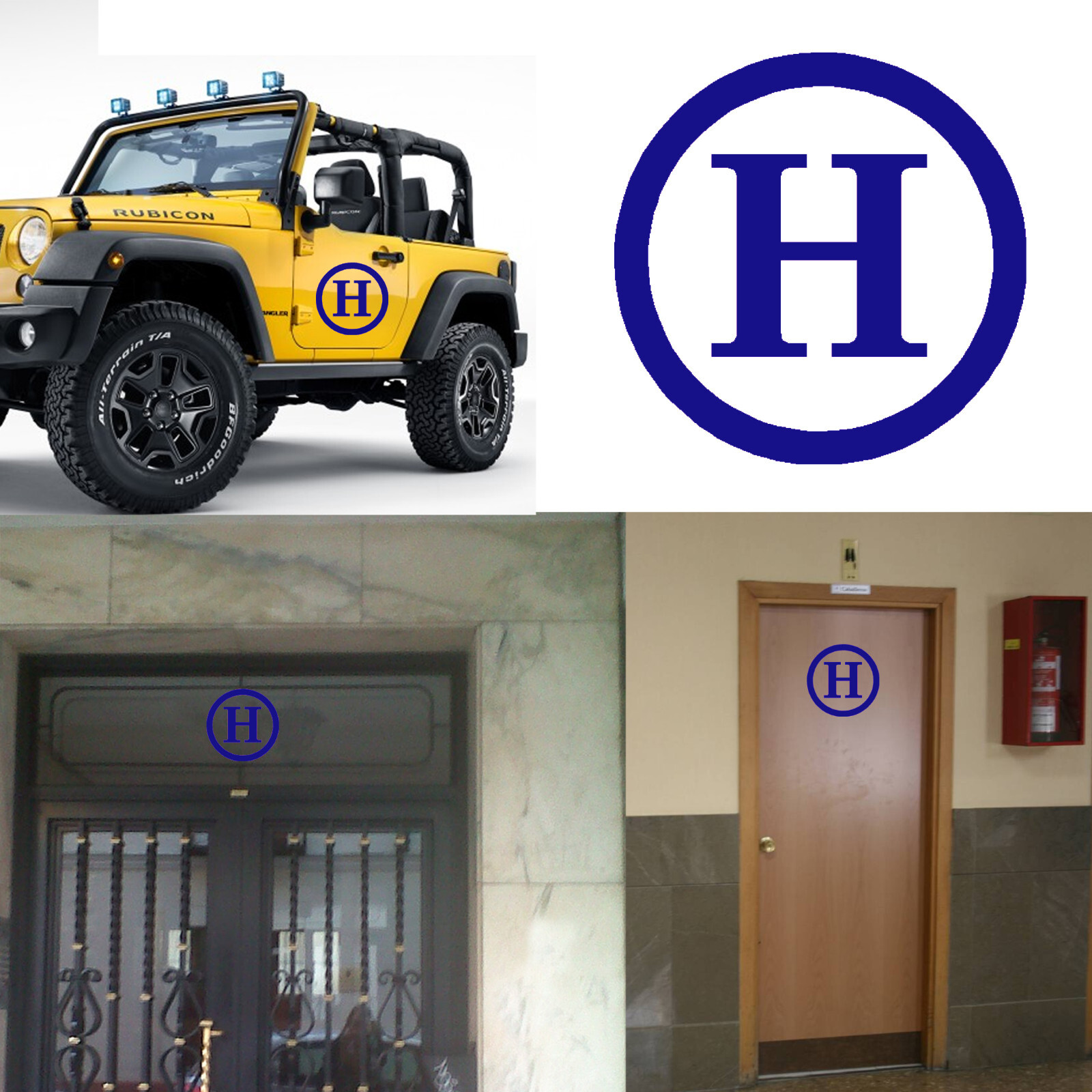 Letter H Century, Sticker Vinyl Corte. Version + Colour