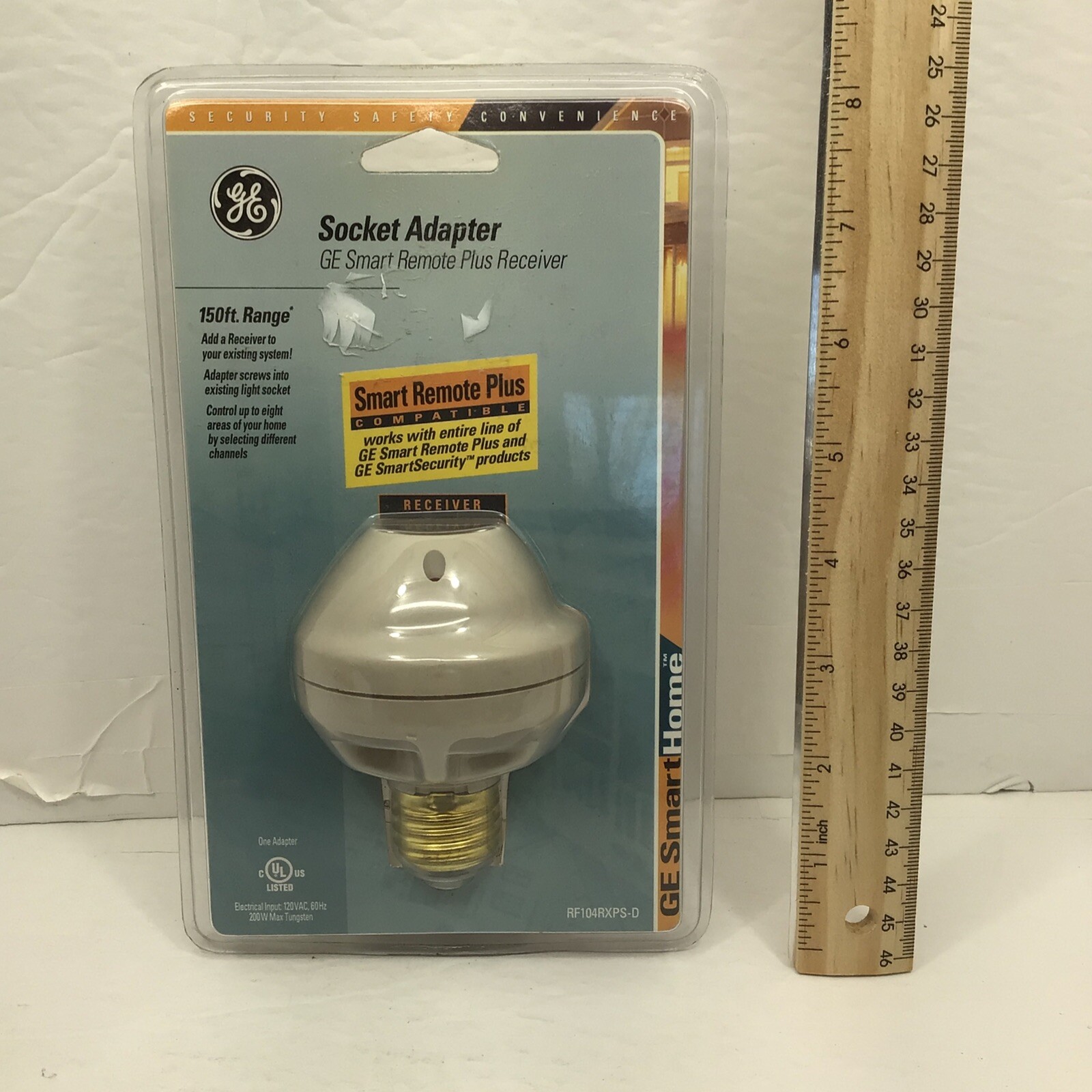 NEW GE SmartHome Ceiling Light Socket Adapter SmartRemote RF104RXPS-D
