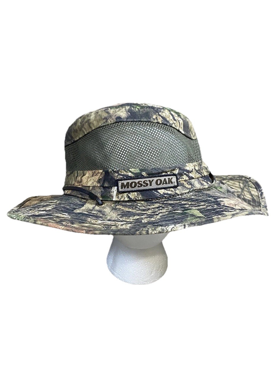 Vintage Mossy Oak Camo Boonie Hat S M Outdoor Cap Company Mesh Hunting Fishing!!