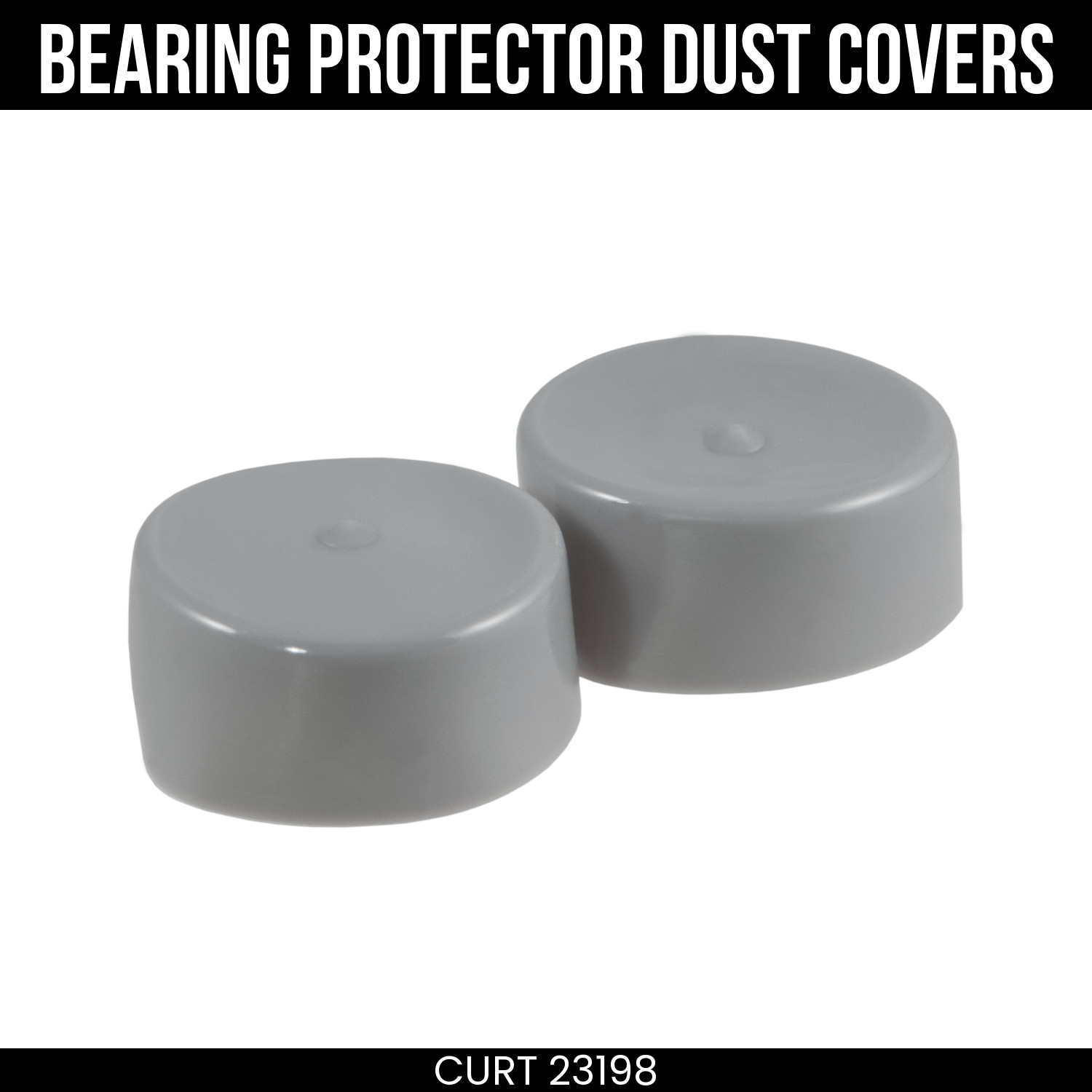 CURT 1.98 Inch Trailer Wheel Bearing Protector Dust Covers 2 Pack 23198