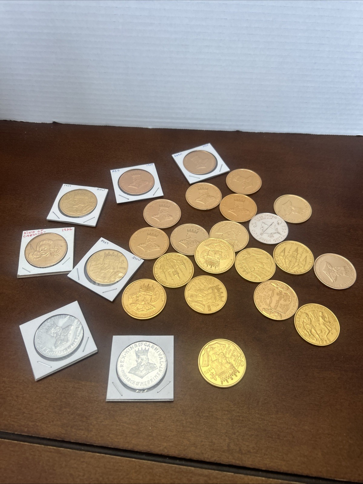 Rex King of Carnival New Orleans Mardi Gras Aluminum Doubloons Tokens ALL 1960s