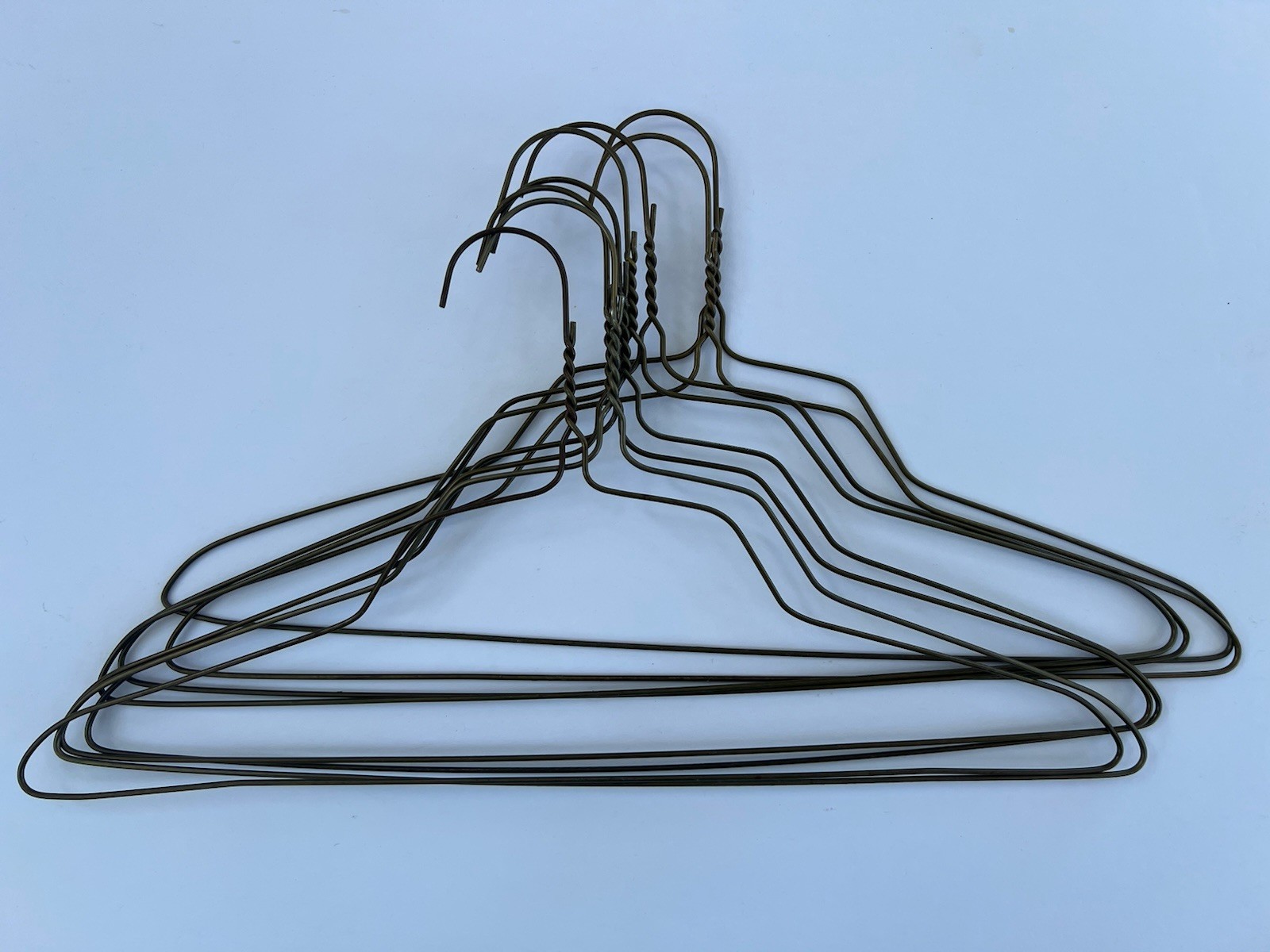 50 Strong Metal Steel Wire Hangers Shirt Clothes Size 16 inch Bronze color