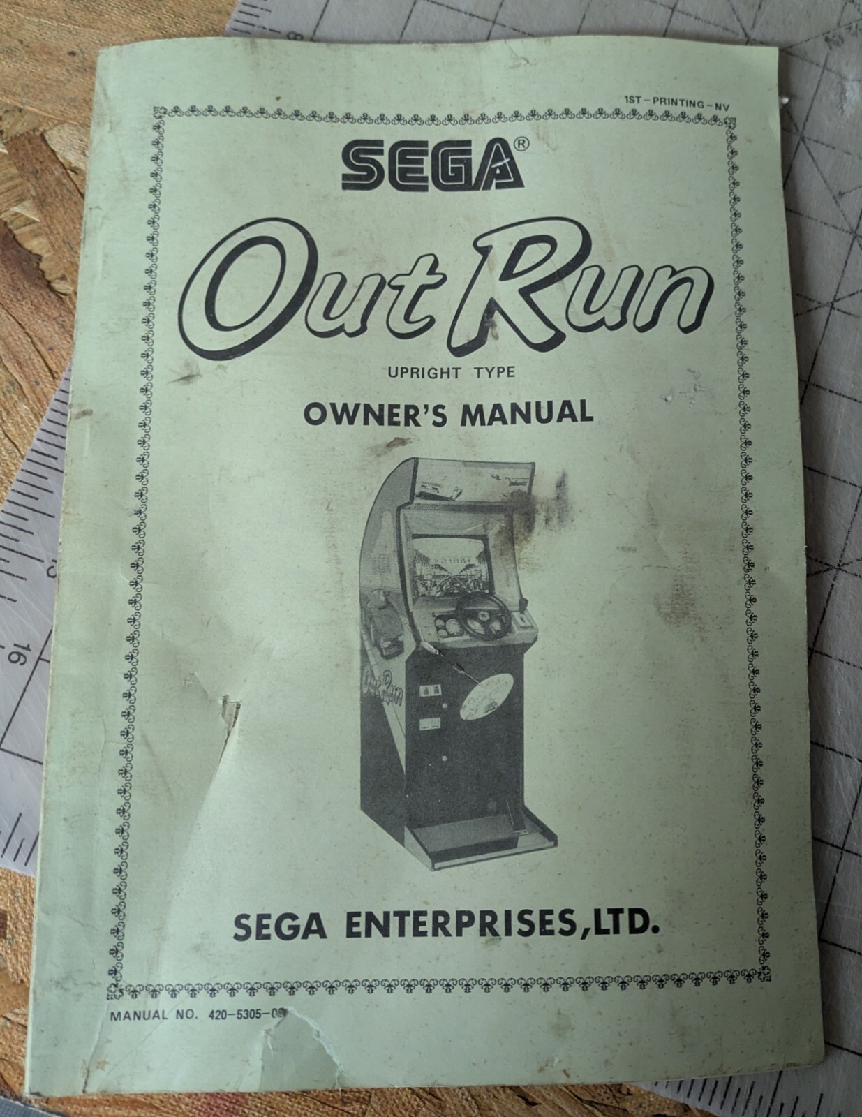 1986 Sega Out Run Manual 420-5305-02 Wiring Diagram