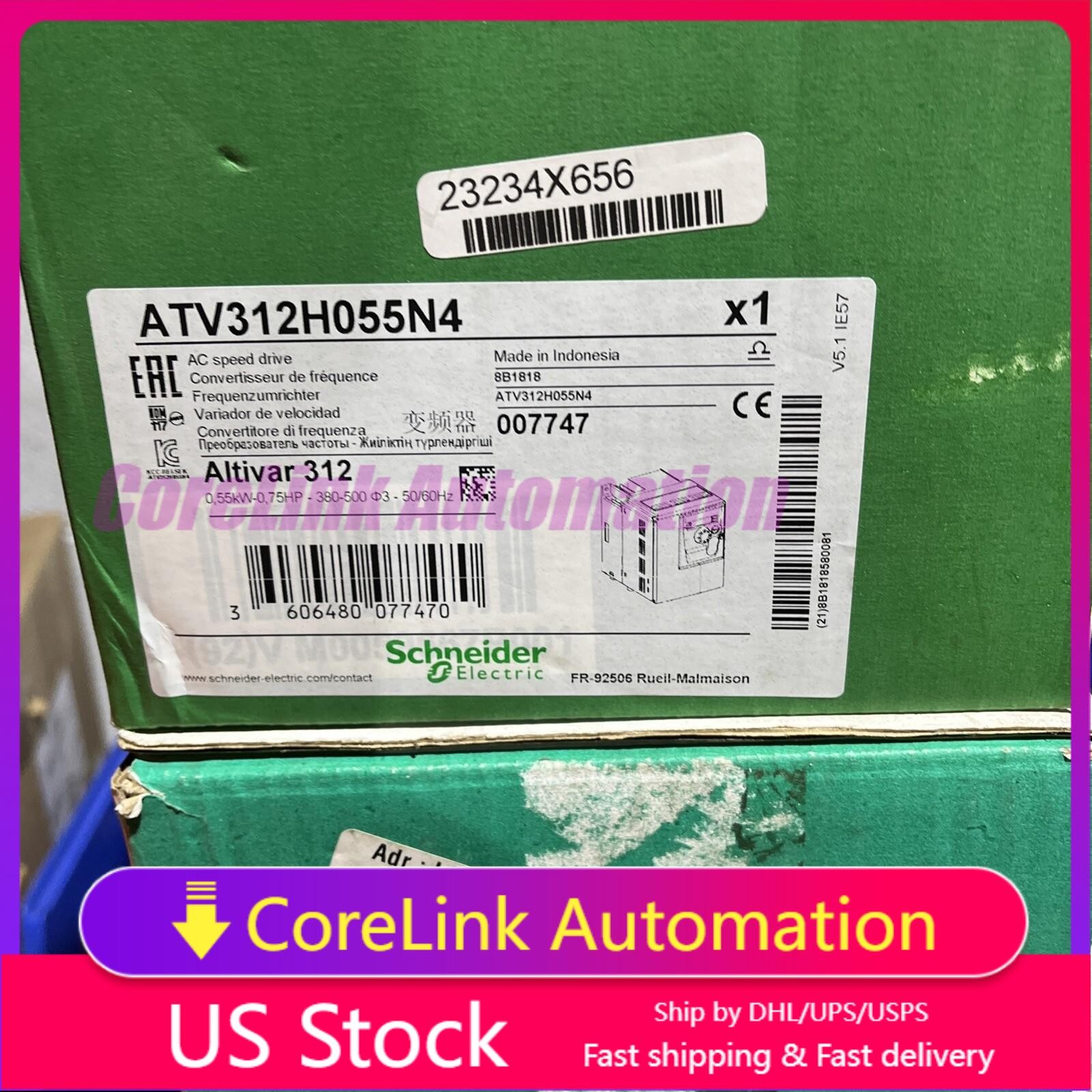 Schneider Electric ATV312H055N4 Ac Speed Drive 0.55KW 3phase Inverter New In Box