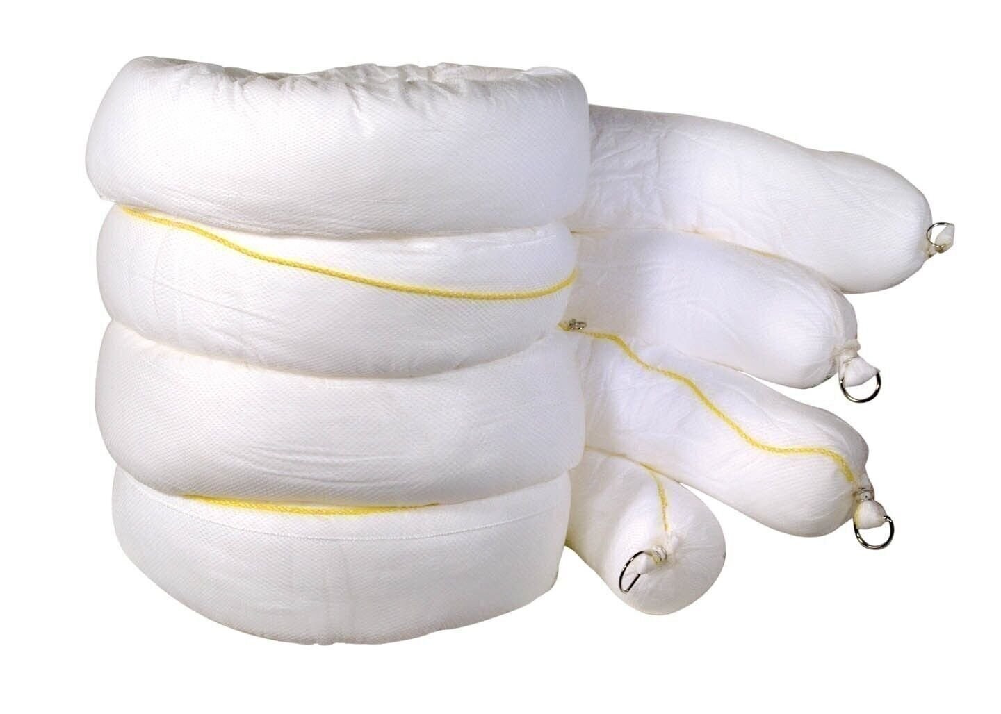 AABACO 5" X 10' Oil Only Boom Netted with Snaps, Rings and Rope 4 pack - 32 GAL