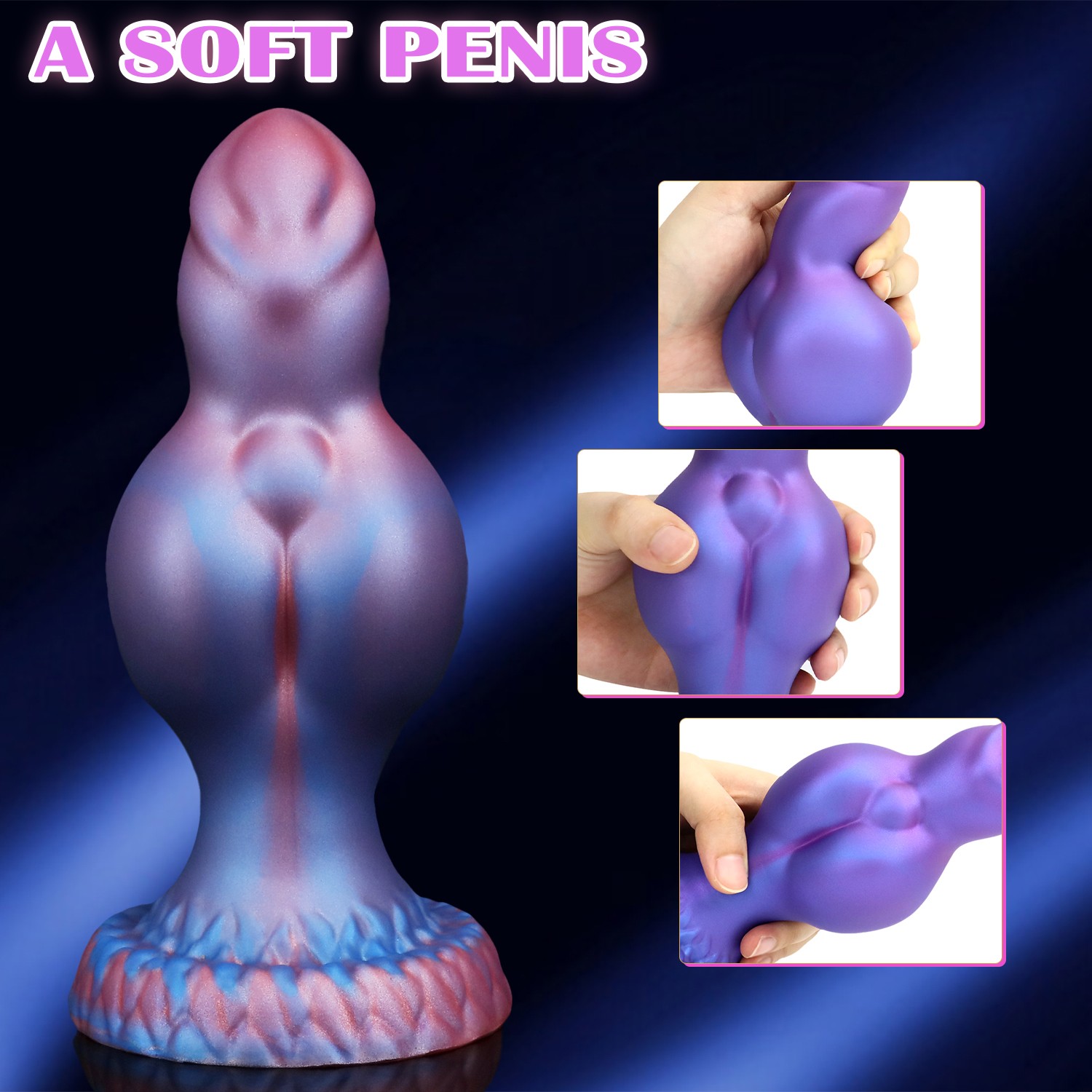 7.28 inch Realistic Monster Dildoes Silicone Material Sex Toys for Women