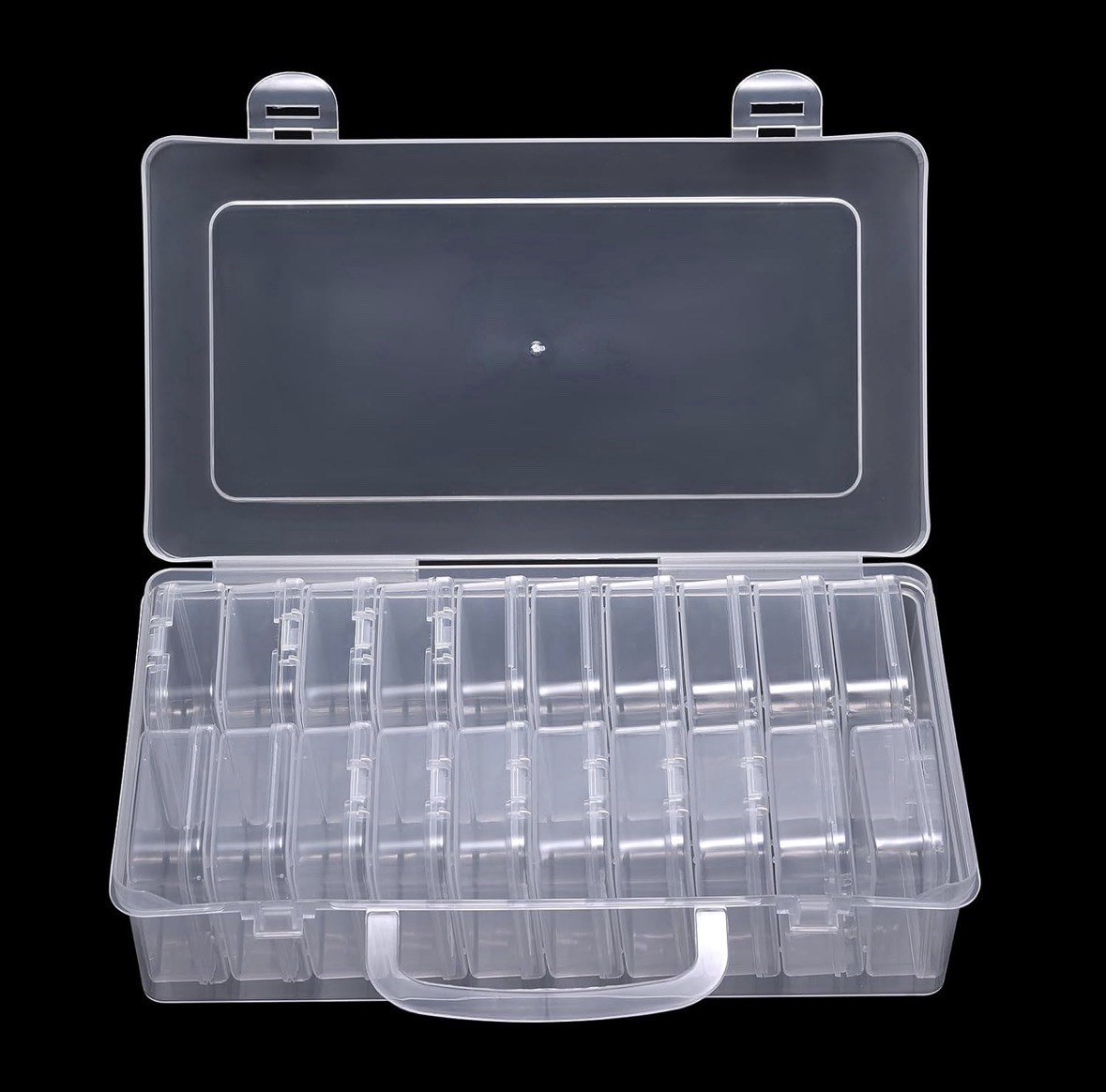 Small Bead Organizers, 20 Pieces Plastic Storage Cases Mini Clear Bead Storage C