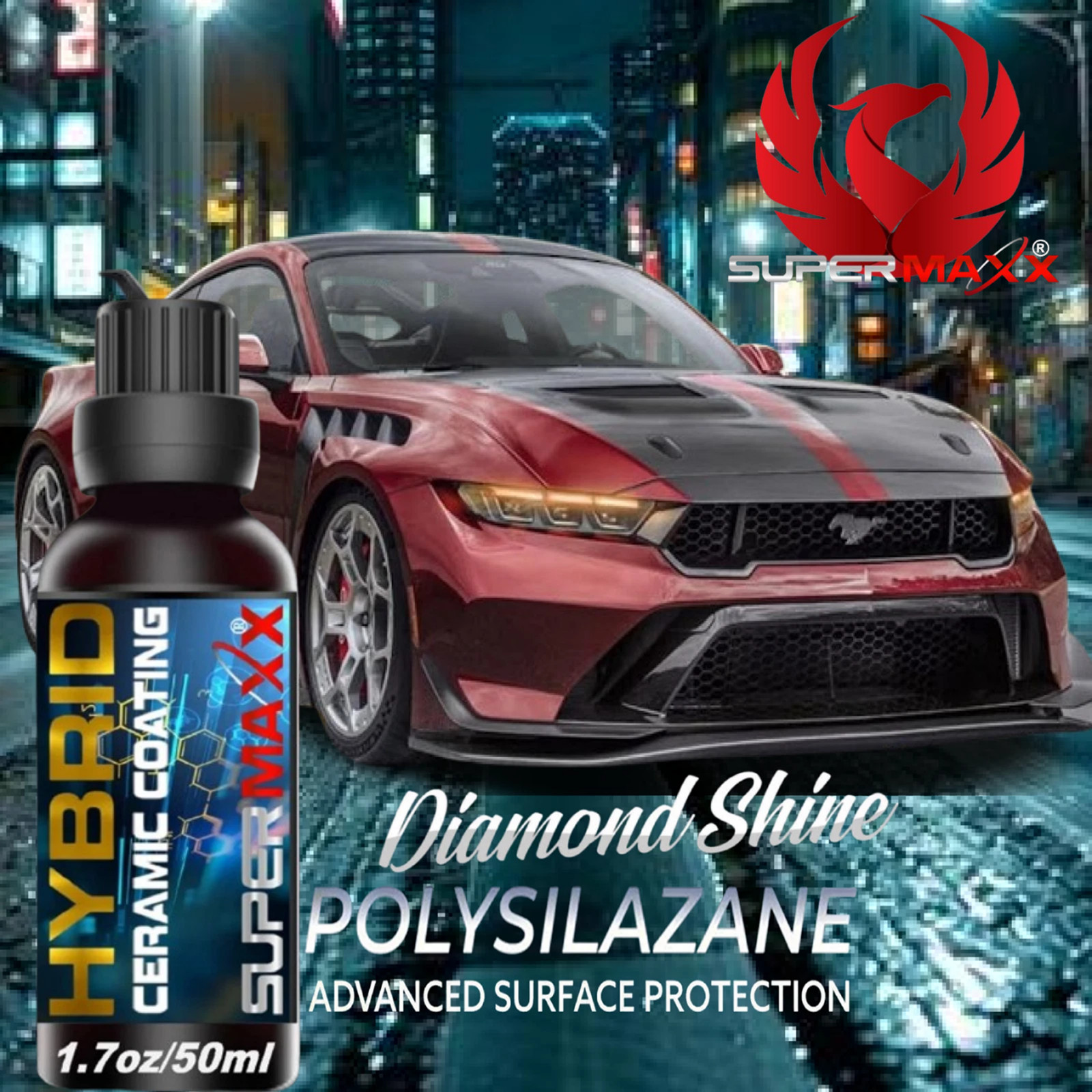 CERAMIC CAR COATING 'ADVANCED' TRICURE 2K 'HYBRID SCRATCH RESISTANT''- '50ML KIT