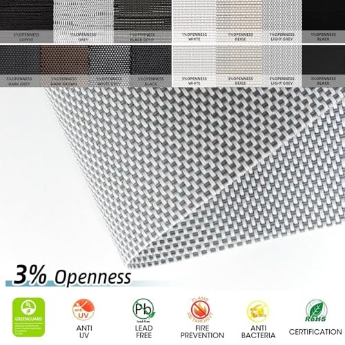 Motorized Outdoor Patio Shades with Remote Control, Compatible A Fabric Sample