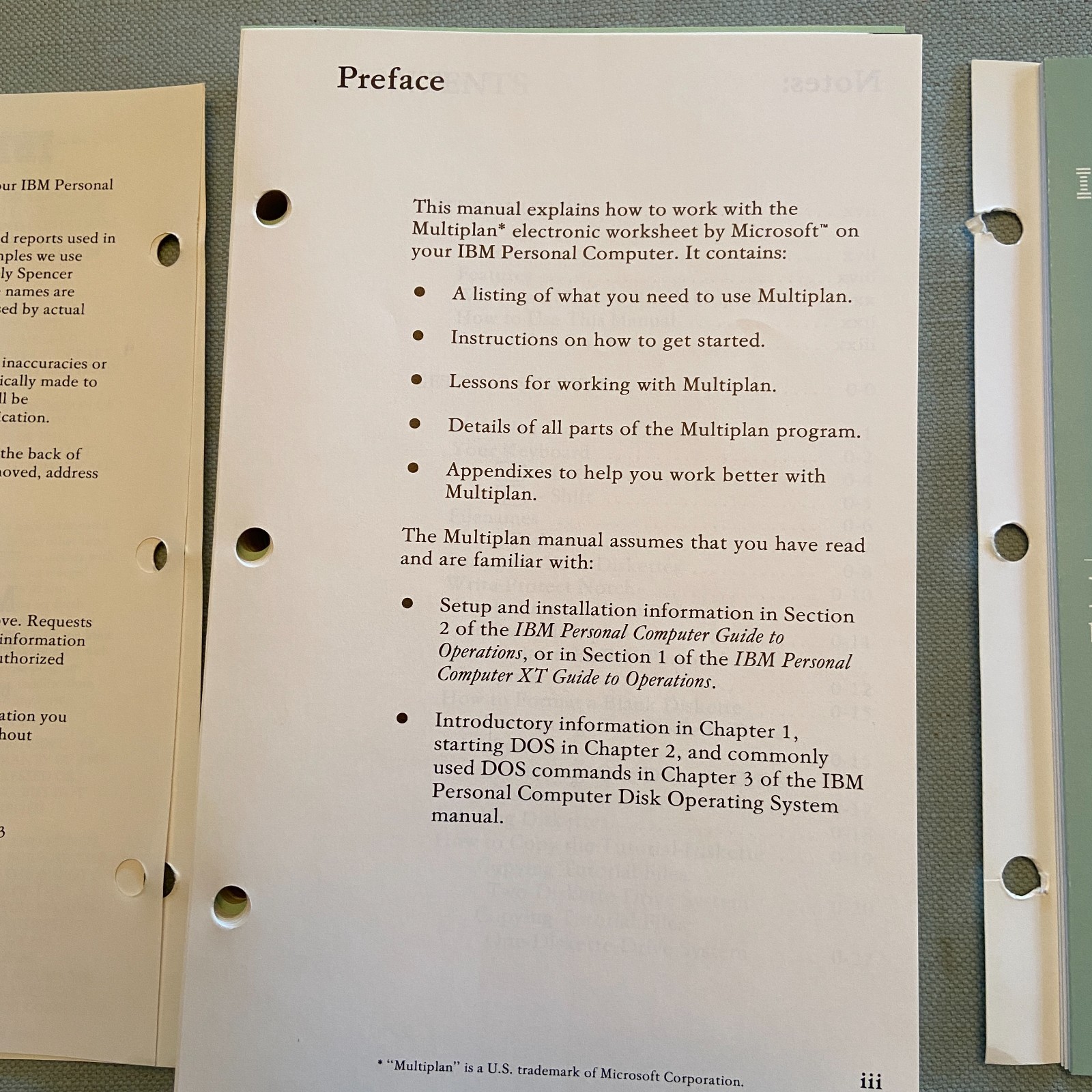 IBM PC Computer Professional Multiplan Electronic Worksheet Microsoft 1983 V 1.1