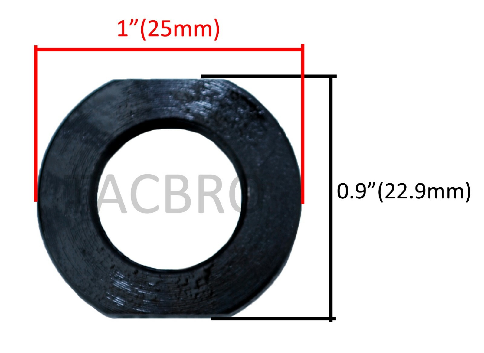 New 37/64x28 Thread Super Thin Jam Nut for .45 Muzzle Brake Steel Black