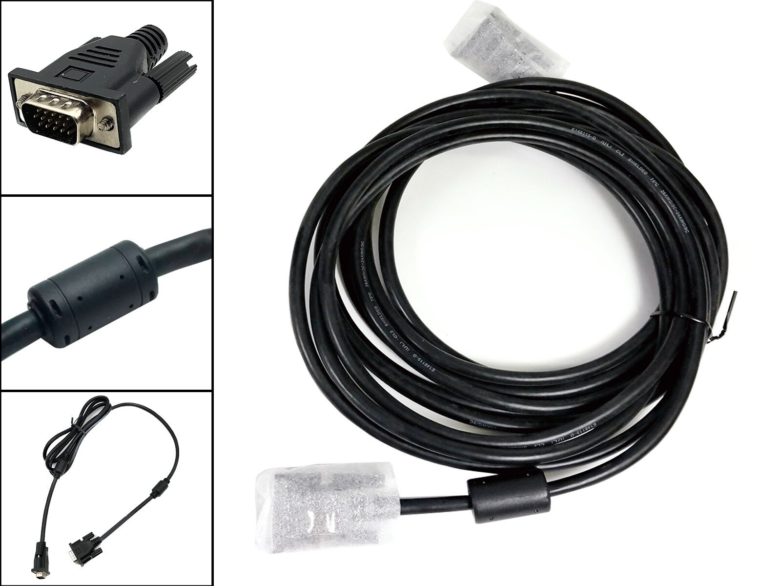 NEW Brand 17ft VGA Male Cord Full HD 1080p Cable PC Laptop HDTV Monitor Cable