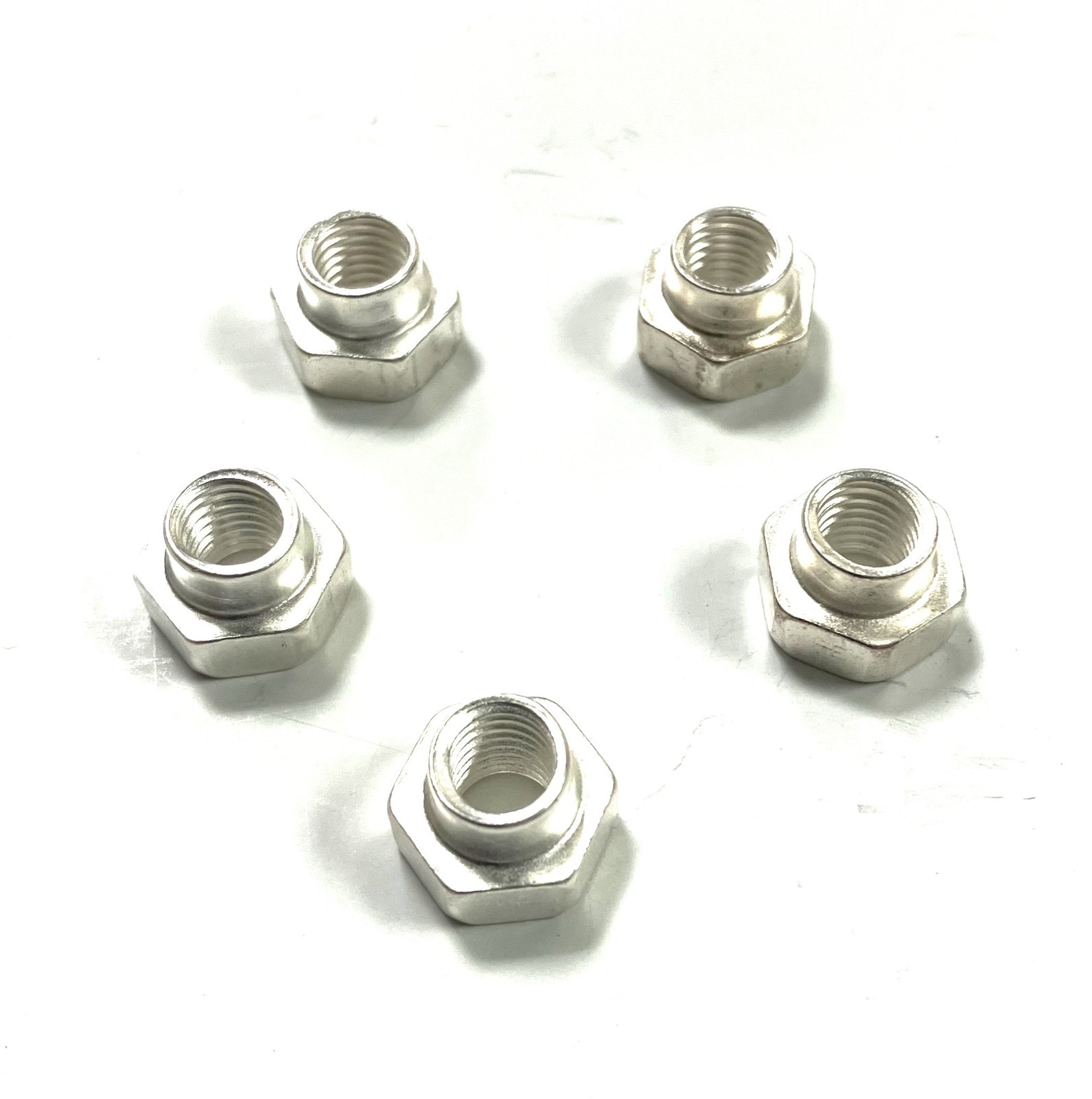New, Free Ship! MS20500-428 Hex Nuts Locknut Silver Plated 1200 Degrees Pkg of 5