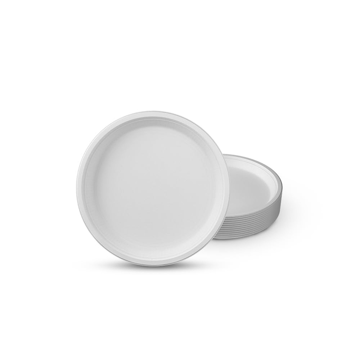 Premium 7 Inch Round White Paper Plates [50-Pack] -100% Compostable & Eco-Fri...