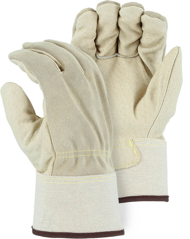 Pair of Medium Majestic Fleece Lined Pigskin Leather Palm Premium Gloves 1612