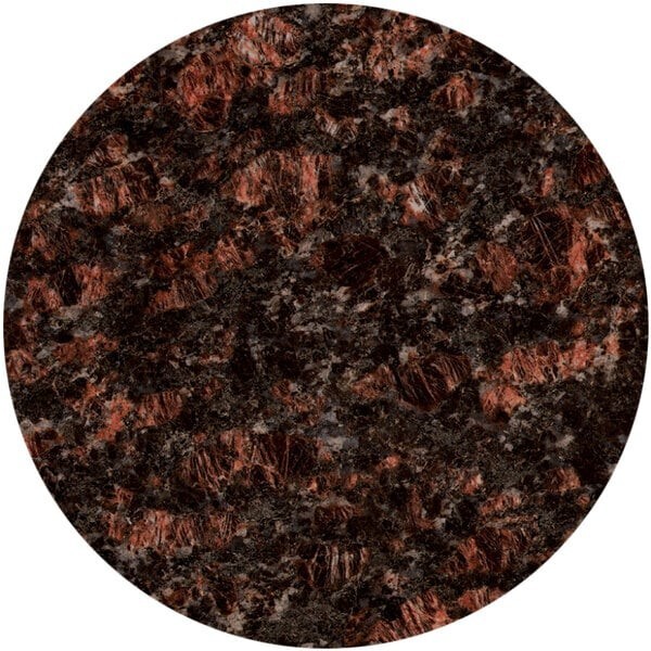 30'' Round All-Weather Granite Restaurant Table Top in Uba Tuba Finish
