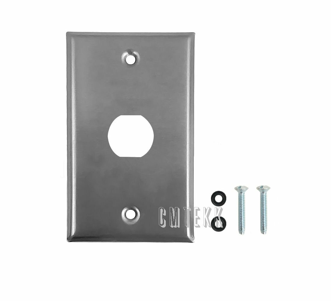 Single Gang Stainless Indoor Outdoor IP44 for Bulkhead Couple RJ45 Wall Plate