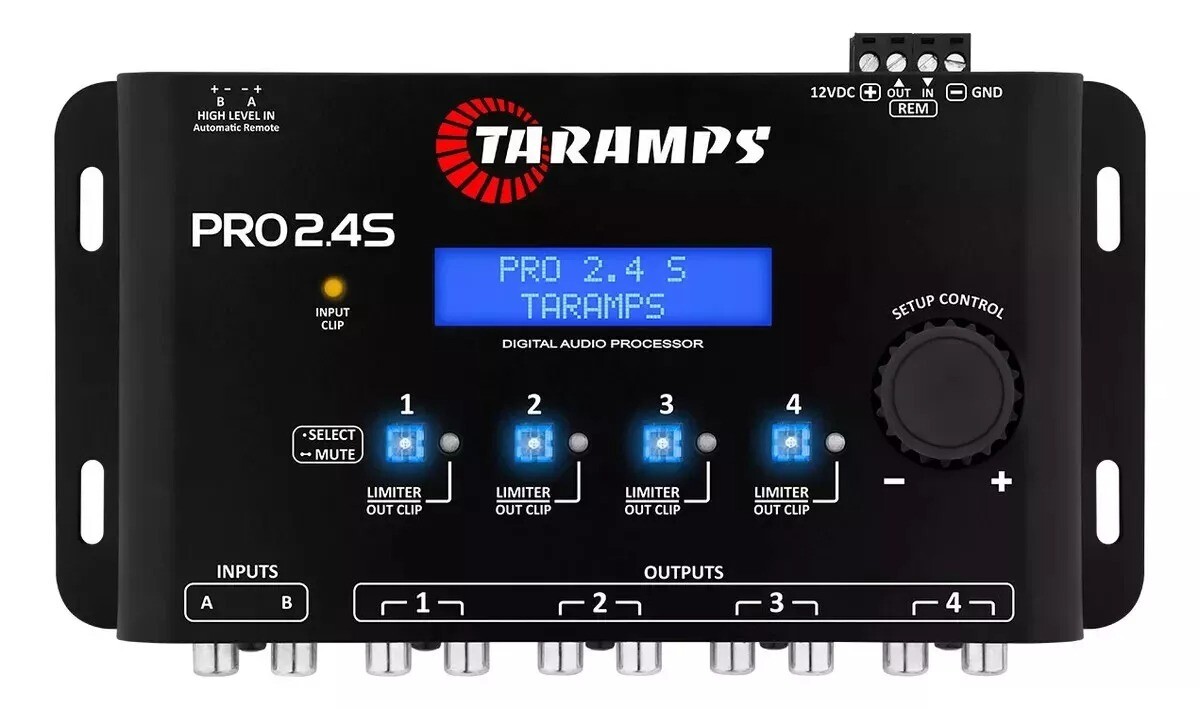 Taramps Pro 2.4S DSP Crossover Full Digital Signal Processor Equalizer Sequencer