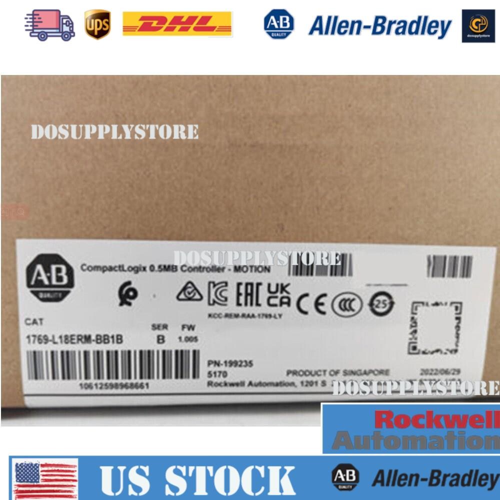 Sealed AB 1769-L18ERM-BB1B CompactLogix 0.5MB Controller Motion~AD