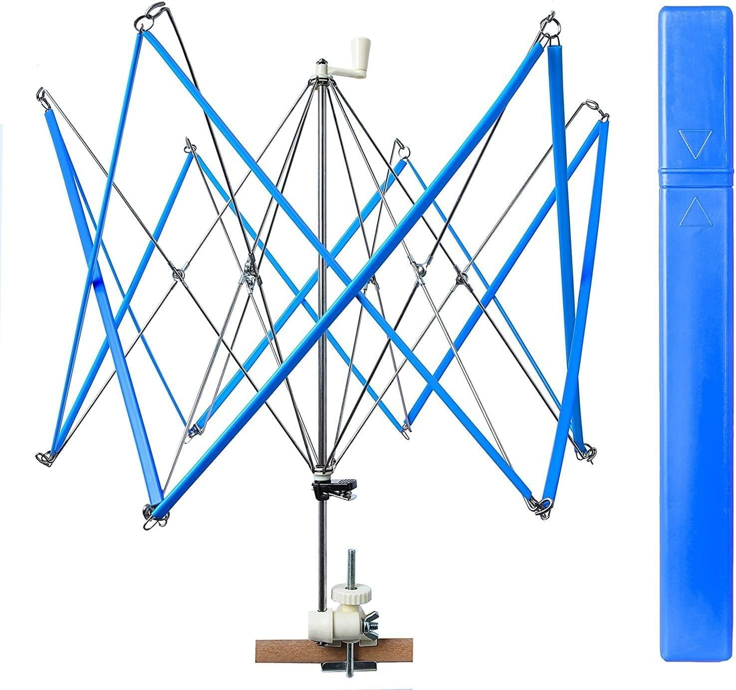Yarn Swift Winder Ball Knitting Holder,Packed in blue