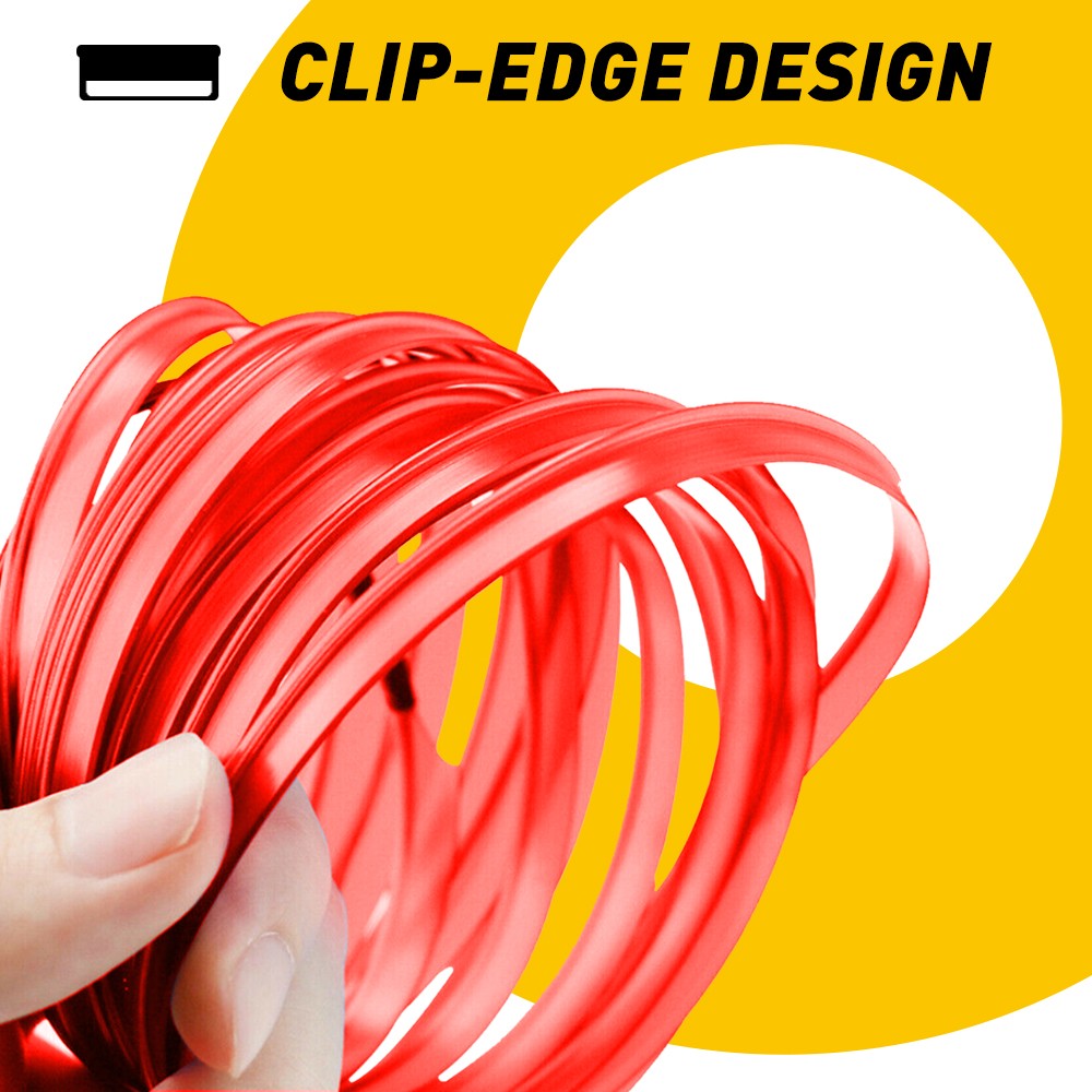 5M Red USB Interior LED Auto Car Atmosphere Wire Decor Strip Light Accessories
