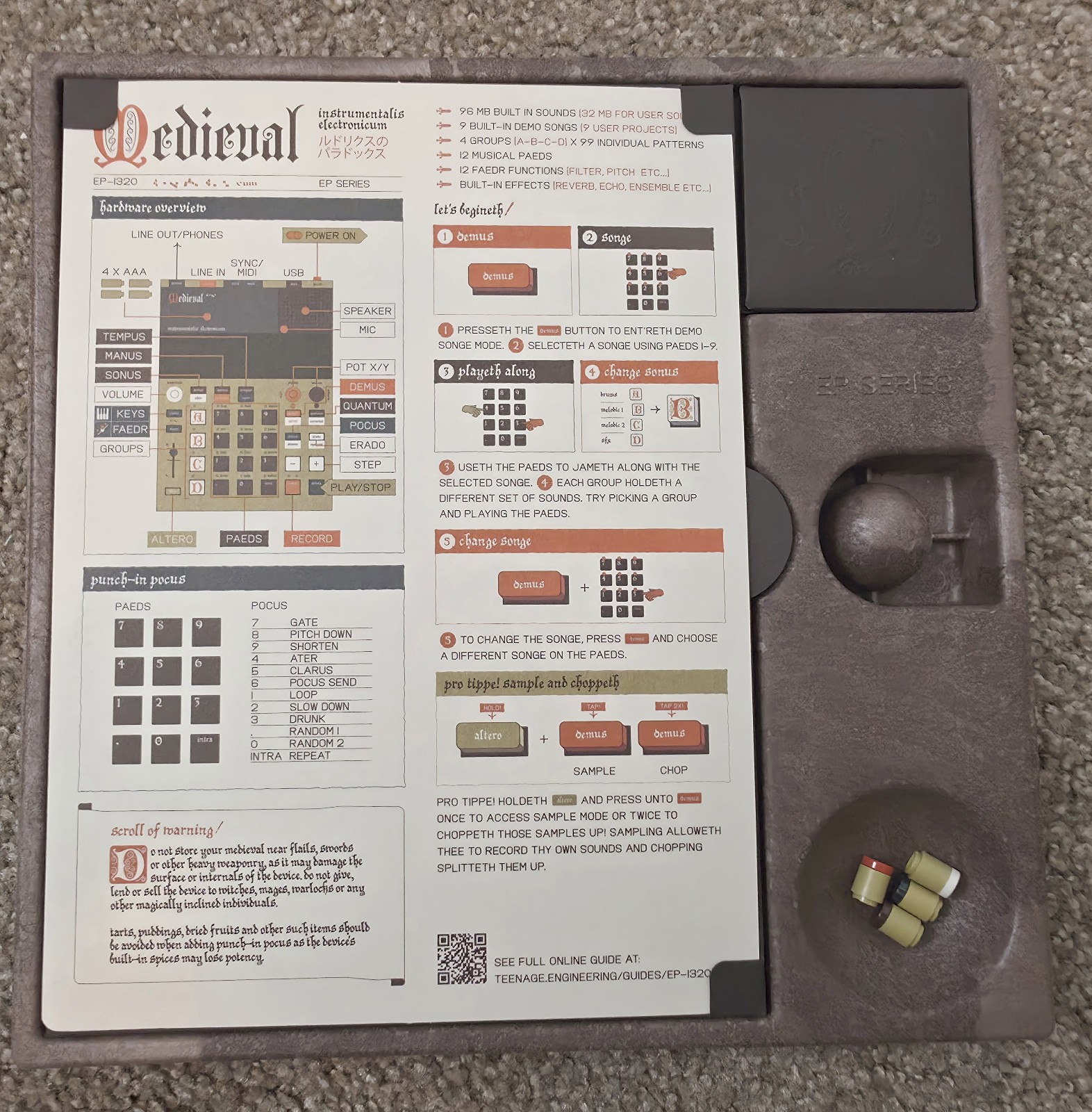 Teenage Engineering Medieval EP‑1320 Sampler, OPEN BOX
