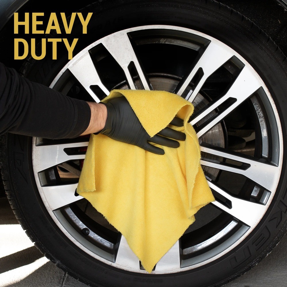 Heavy DutyMulti-Purpose Microfiber Detailing Towel,40Pack,Yellow