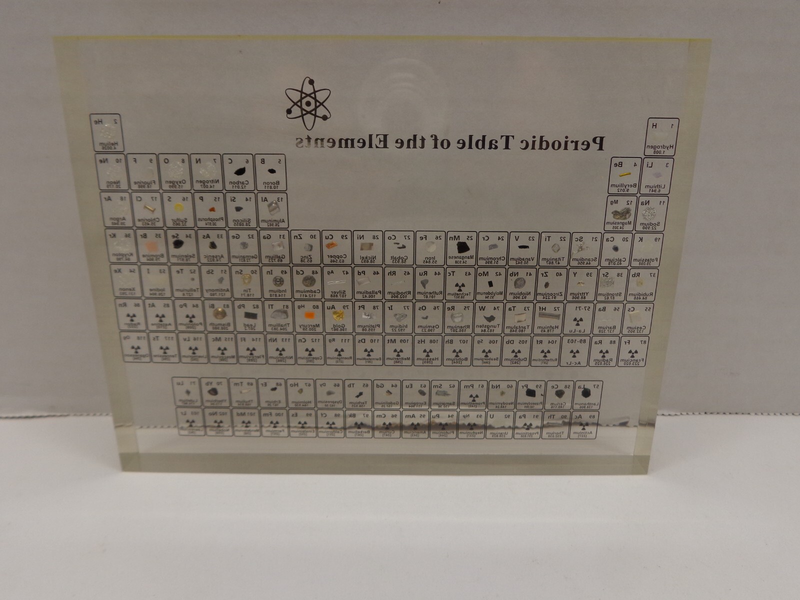 Periodic Table Of The Elements, Acrylic, 6"x4"x2" with samples, NIB